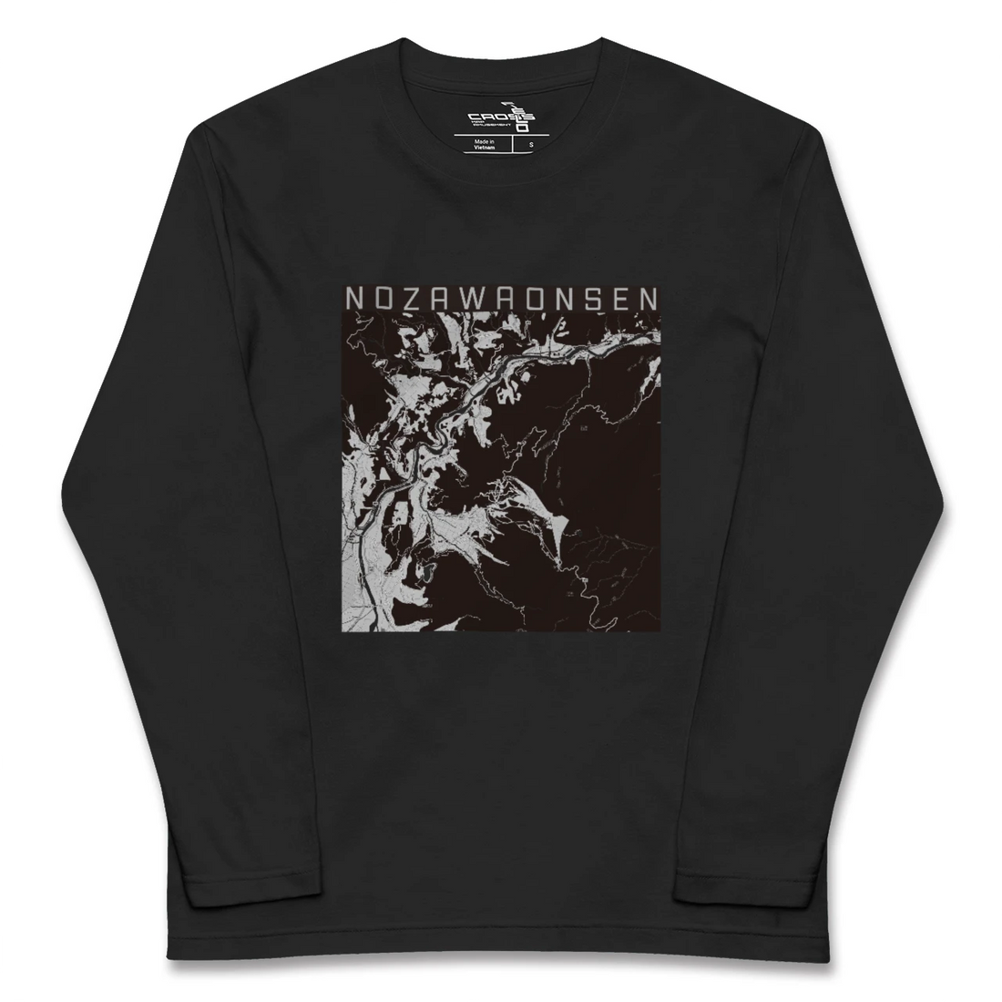 【野沢温泉(長野県)】地図柄ロングスリーブTシャツ