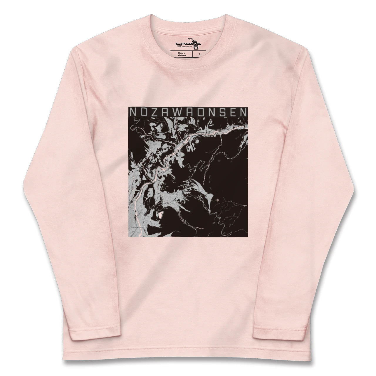 【野沢温泉(長野県)】地図柄ロングスリーブTシャツ