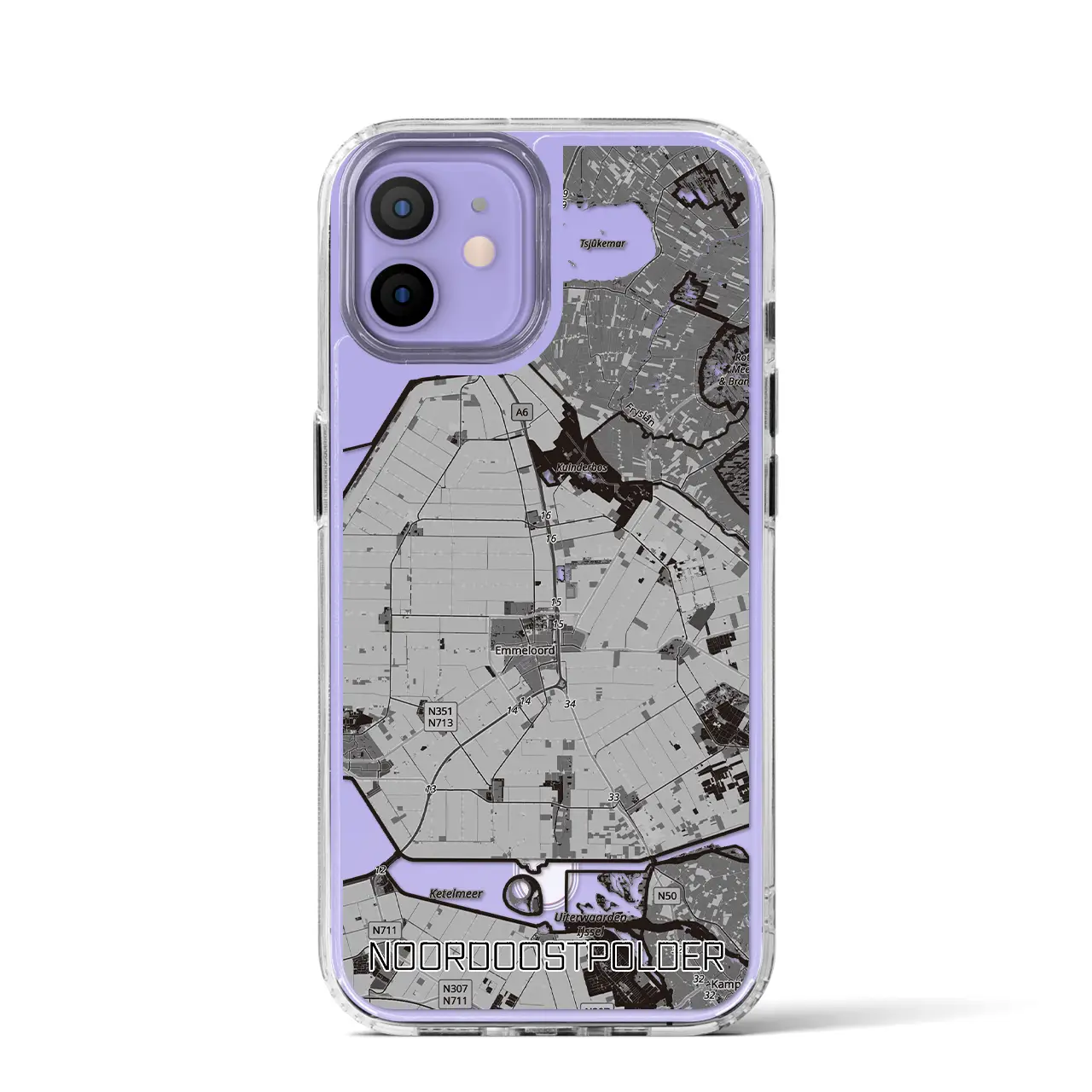 【北東ポルダー(オランダ)】地図柄iPhoneケース(MagSafeタイプ)