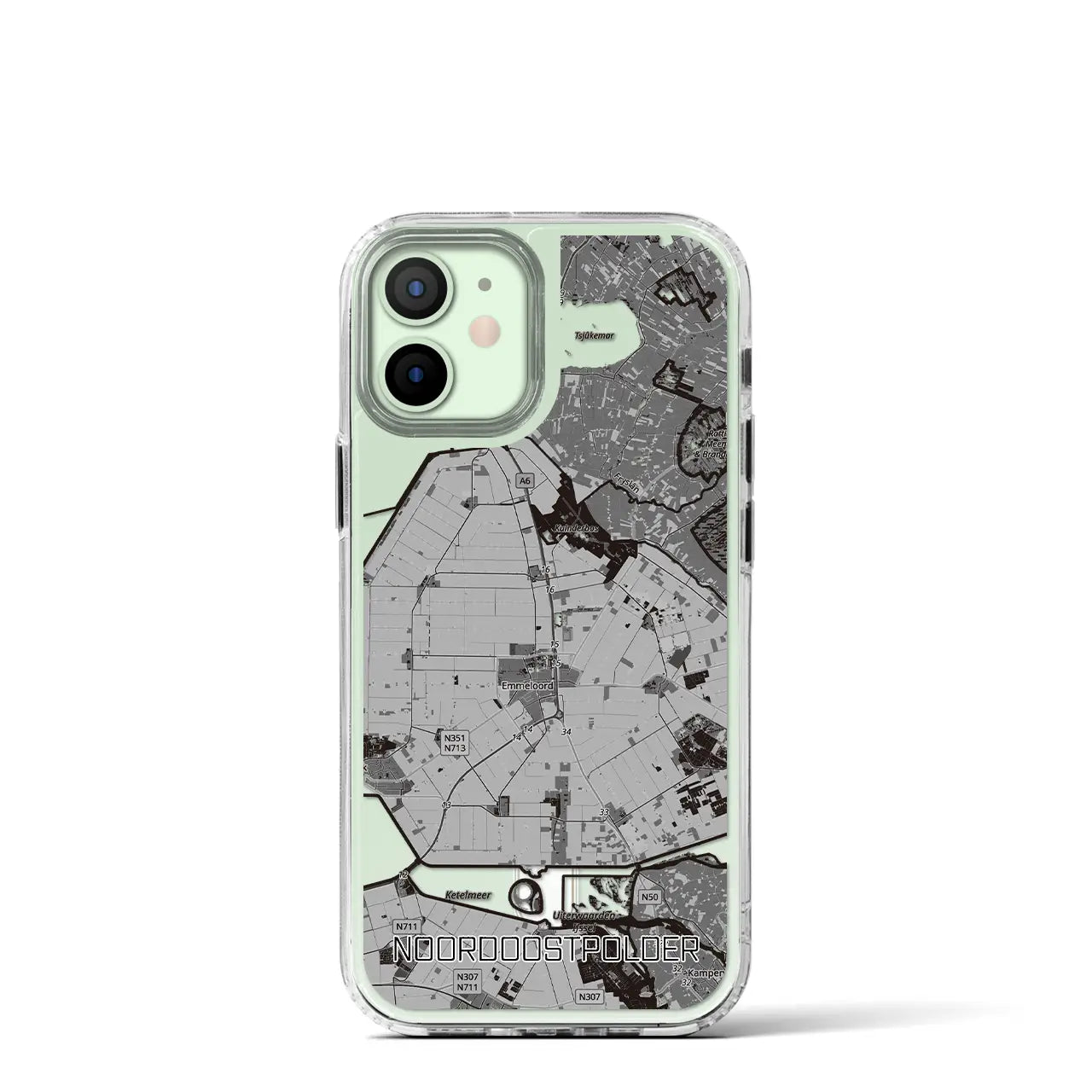 【北東ポルダー(オランダ)】地図柄iPhoneケース(MagSafeタイプ)