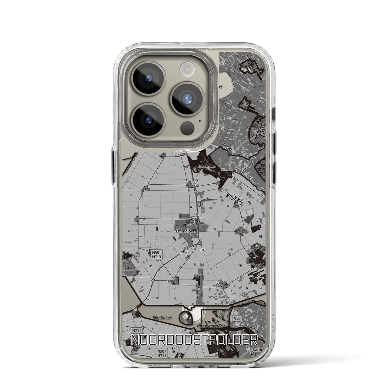 【北東ポルダー(オランダ)】地図柄iPhoneケース(MagSafeタイプ)