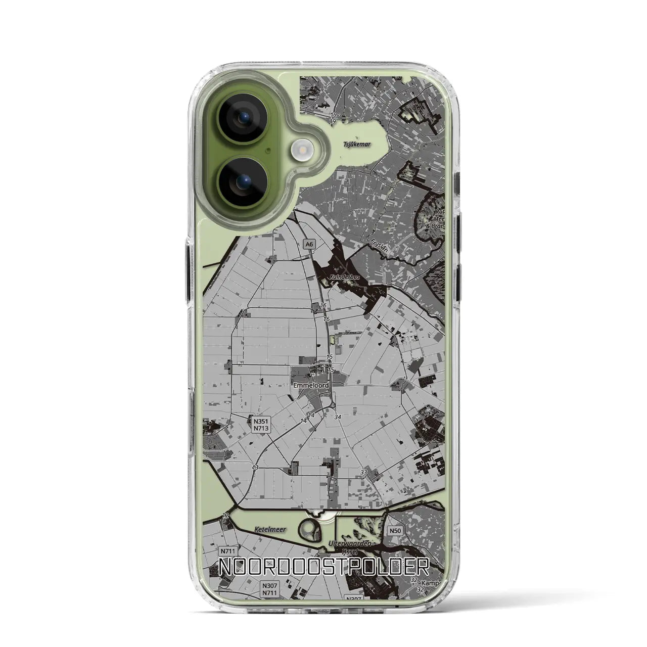 【北東ポルダー(オランダ)】地図柄iPhoneケース(MagSafeタイプ)