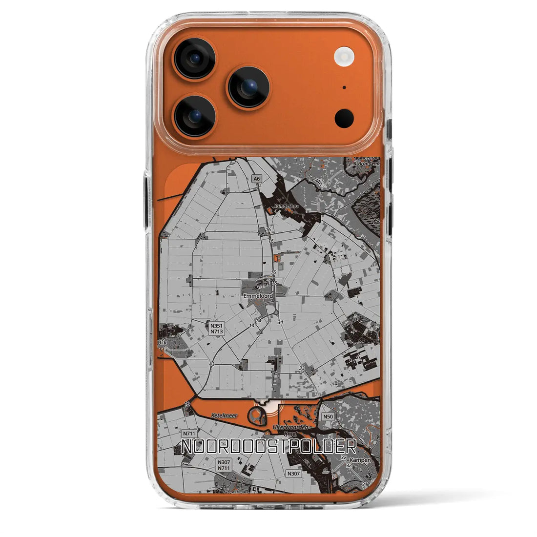 【北東ポルダー(オランダ)】地図柄iPhoneケース(MagSafeタイプ)