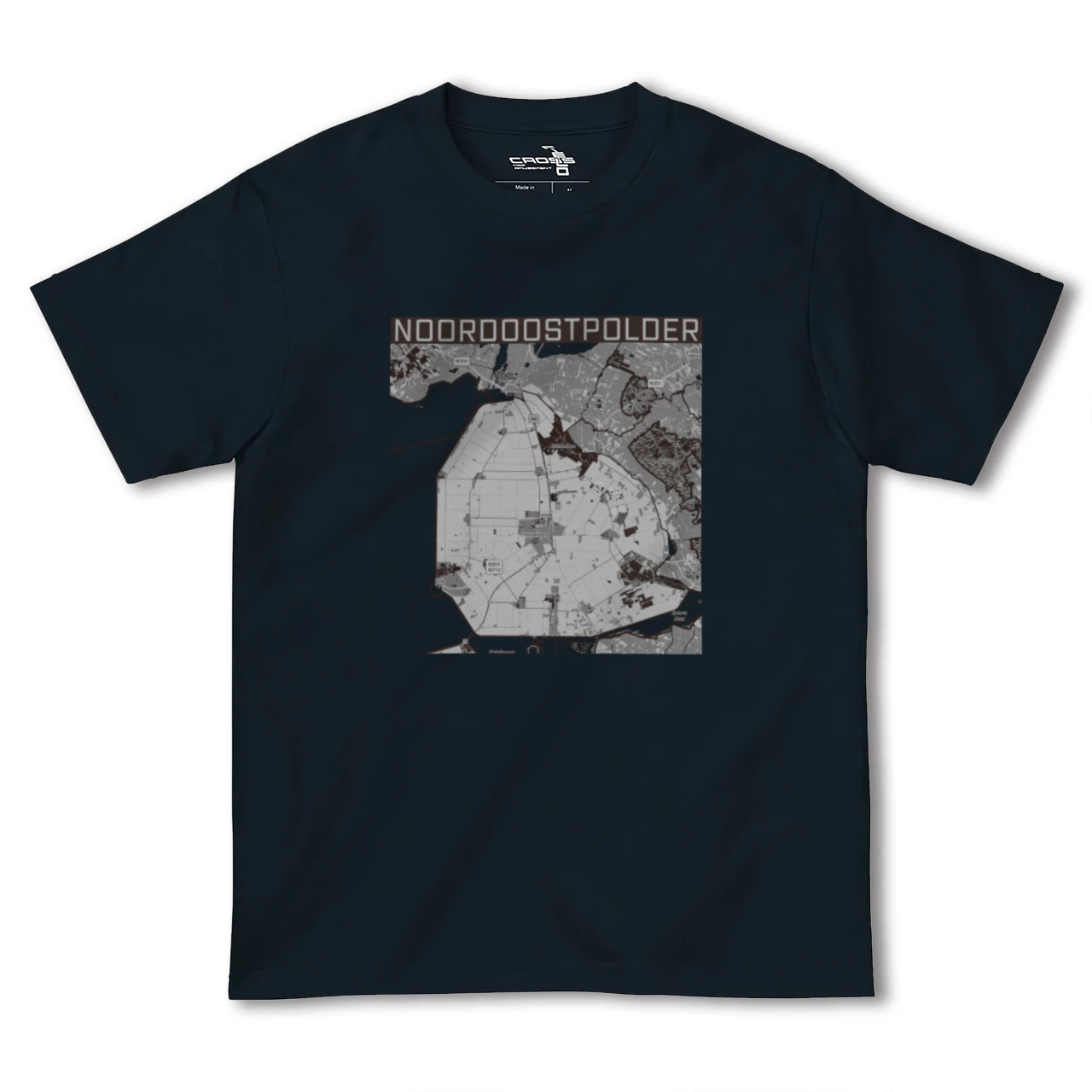 【北東ポルダー(オランダ)】地図柄ヘビーウェイトTシャツ