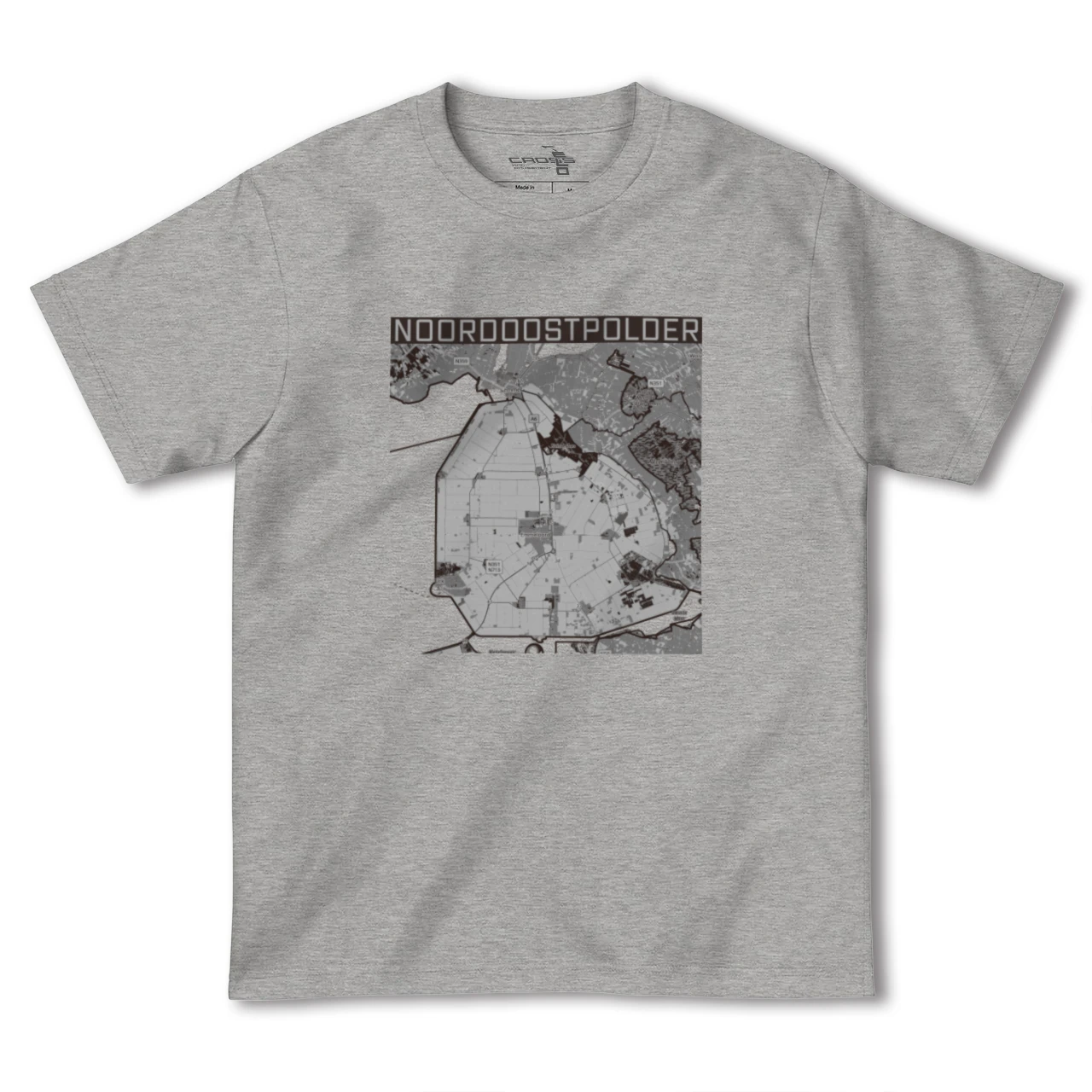 【北東ポルダー(オランダ)】地図柄ヘビーウェイトTシャツ