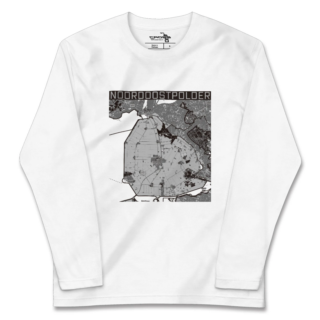 【北東ポルダー(オランダ)】地図柄ロングスリーブTシャツ