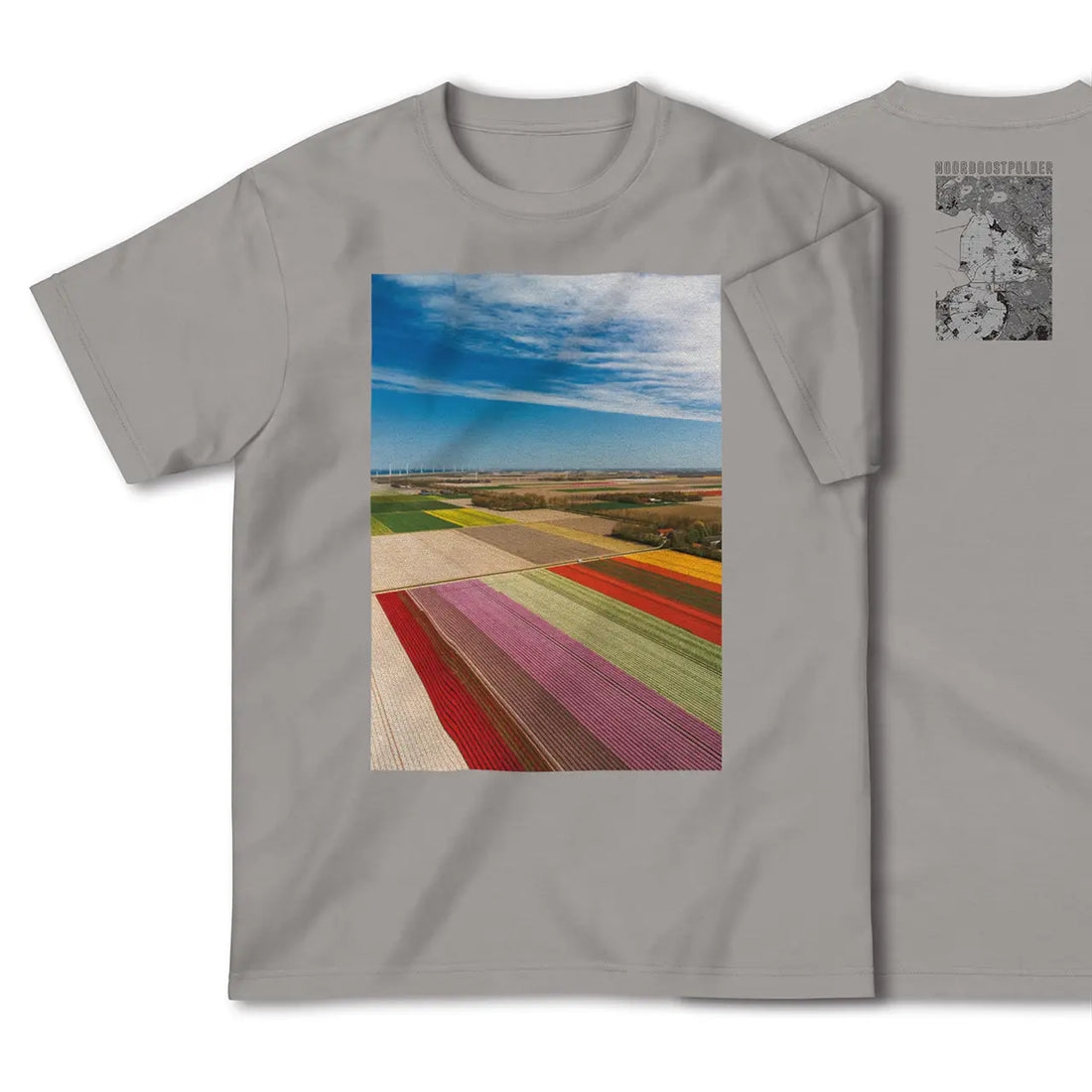 【北東ポルダー(オランダ)】Map World ハイクオリティTシャツ