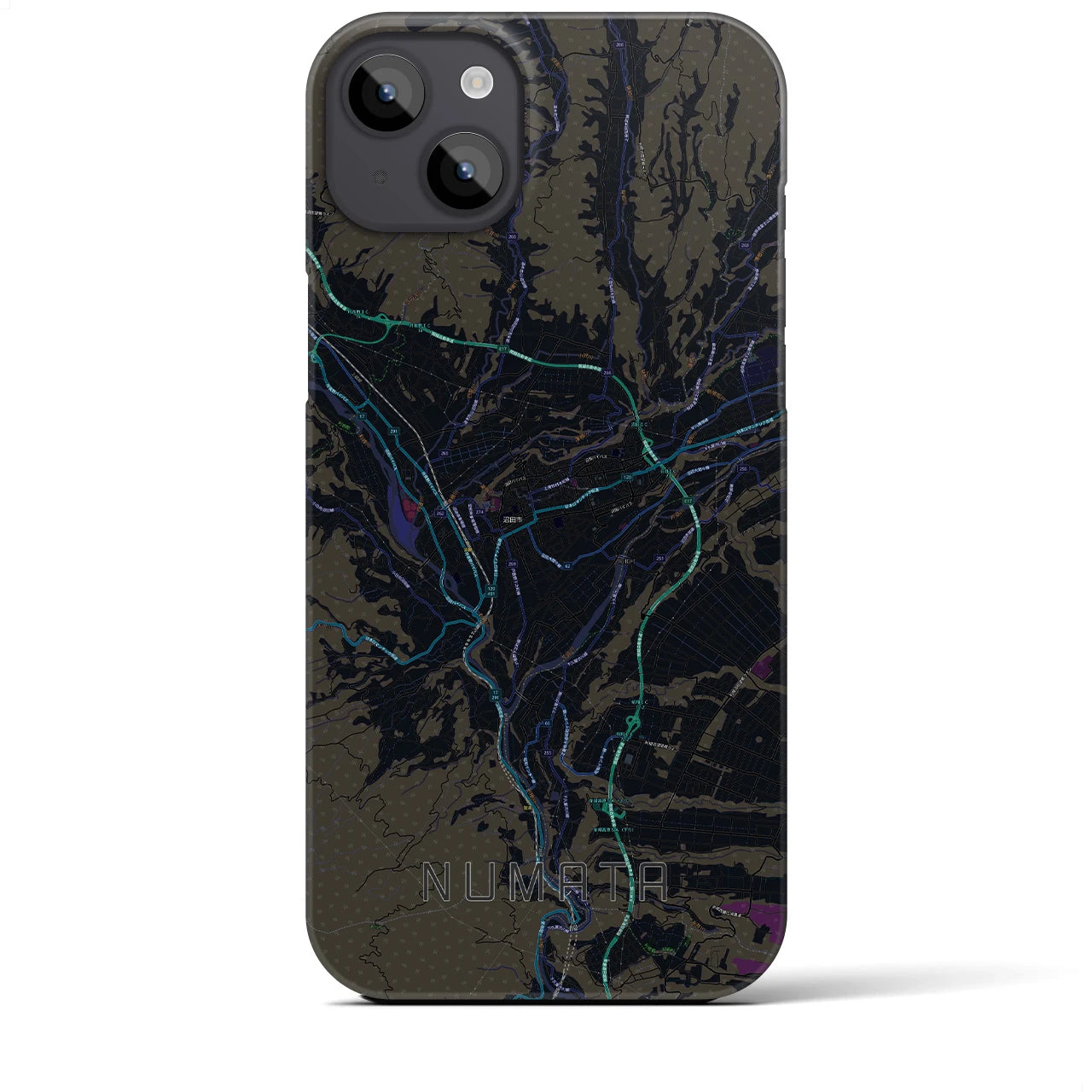 【沼田(群馬県)】地図柄iPhoneケース(バックカバータイプ)