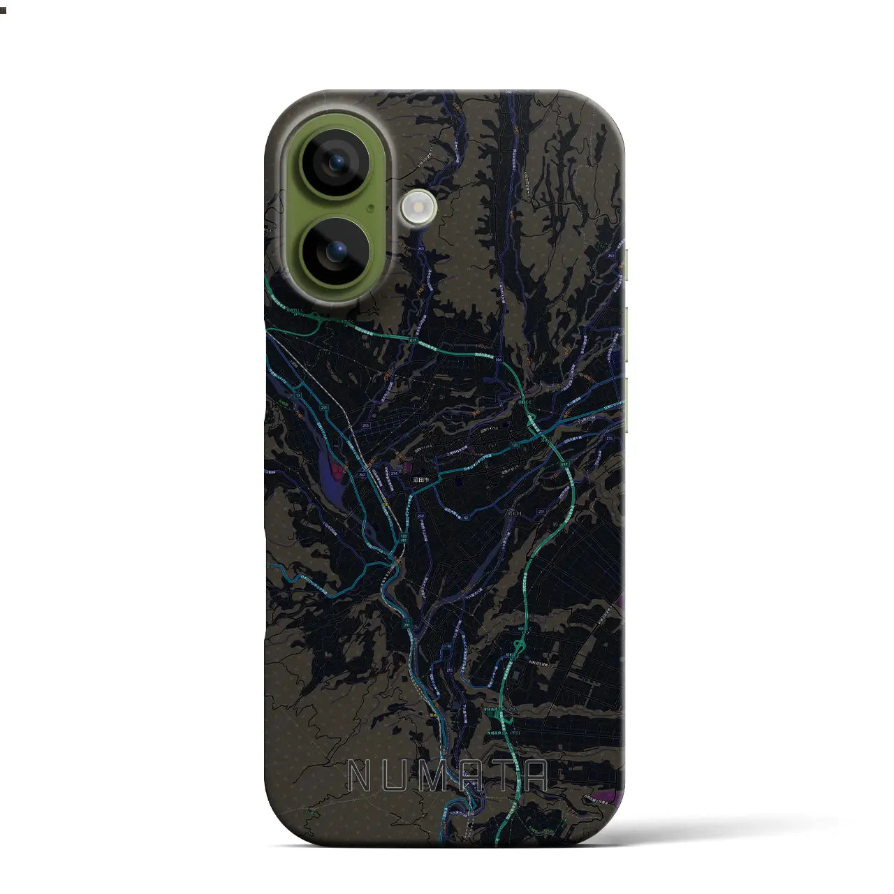 【沼田(群馬県)】地図柄iPhoneケース(バックカバータイプ)