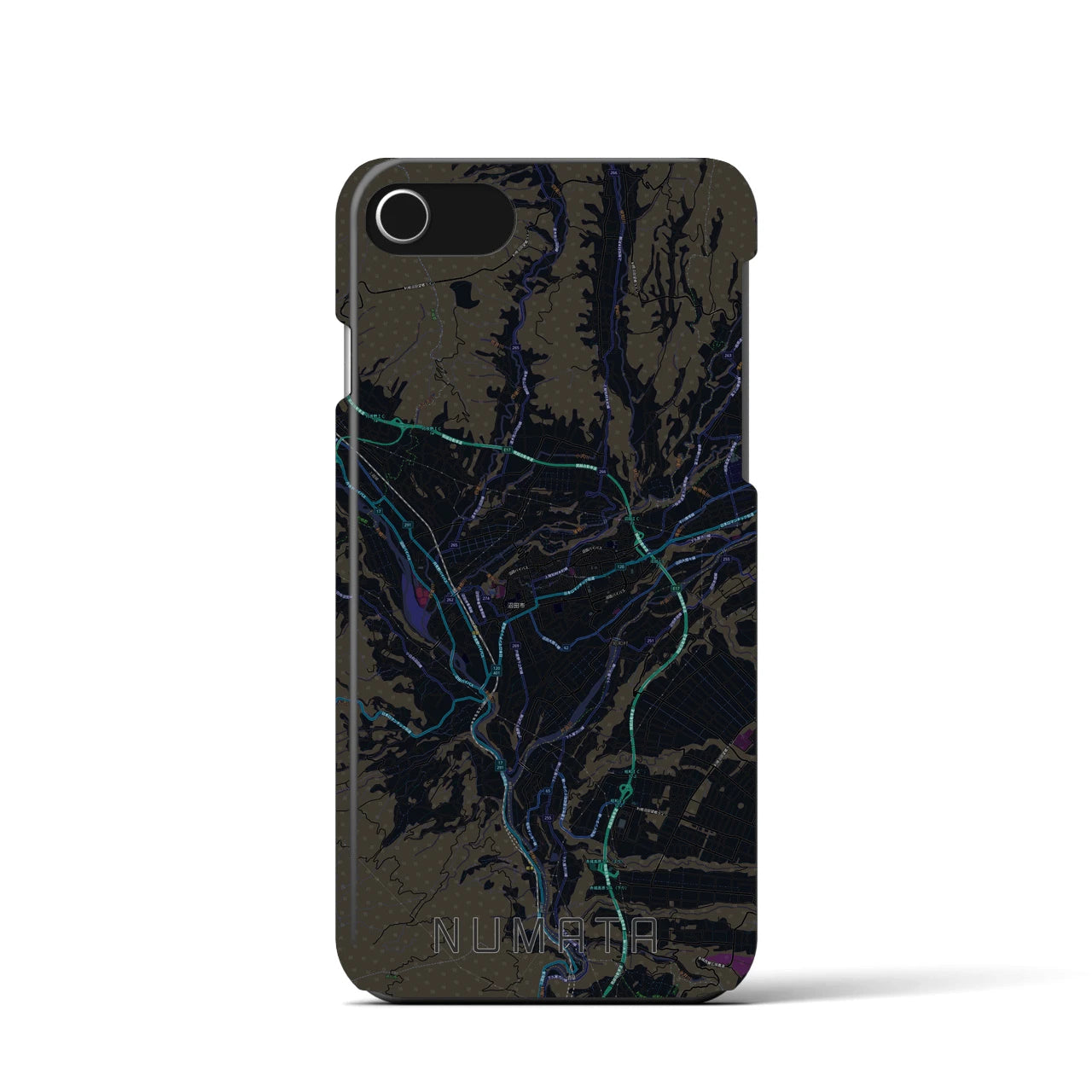 【沼田(群馬県)】地図柄iPhoneケース(バックカバータイプ)