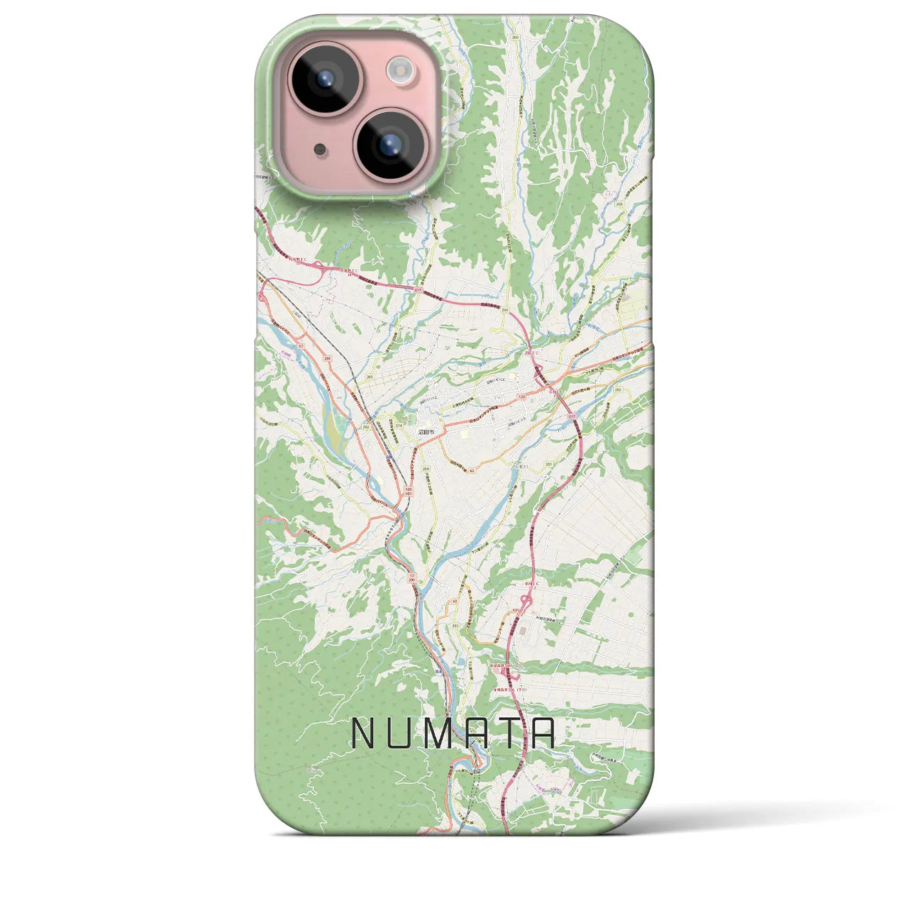 【沼田(群馬県)】地図柄iPhoneケース(バックカバータイプ)