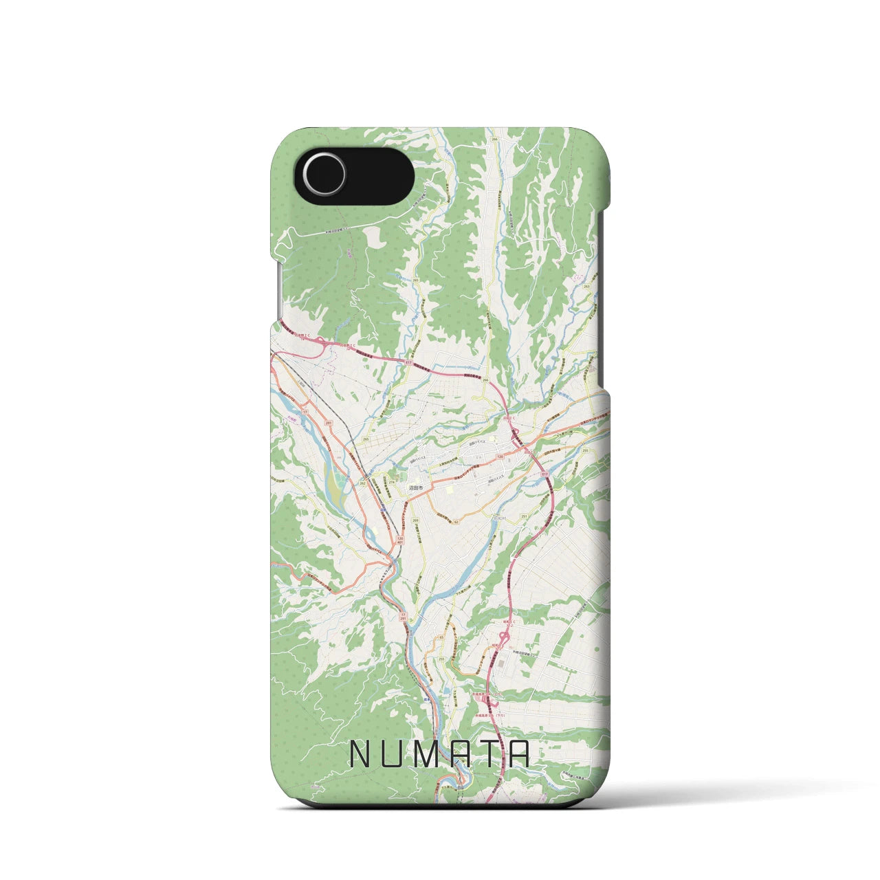 【沼田(群馬県)】地図柄iPhoneケース(バックカバータイプ)