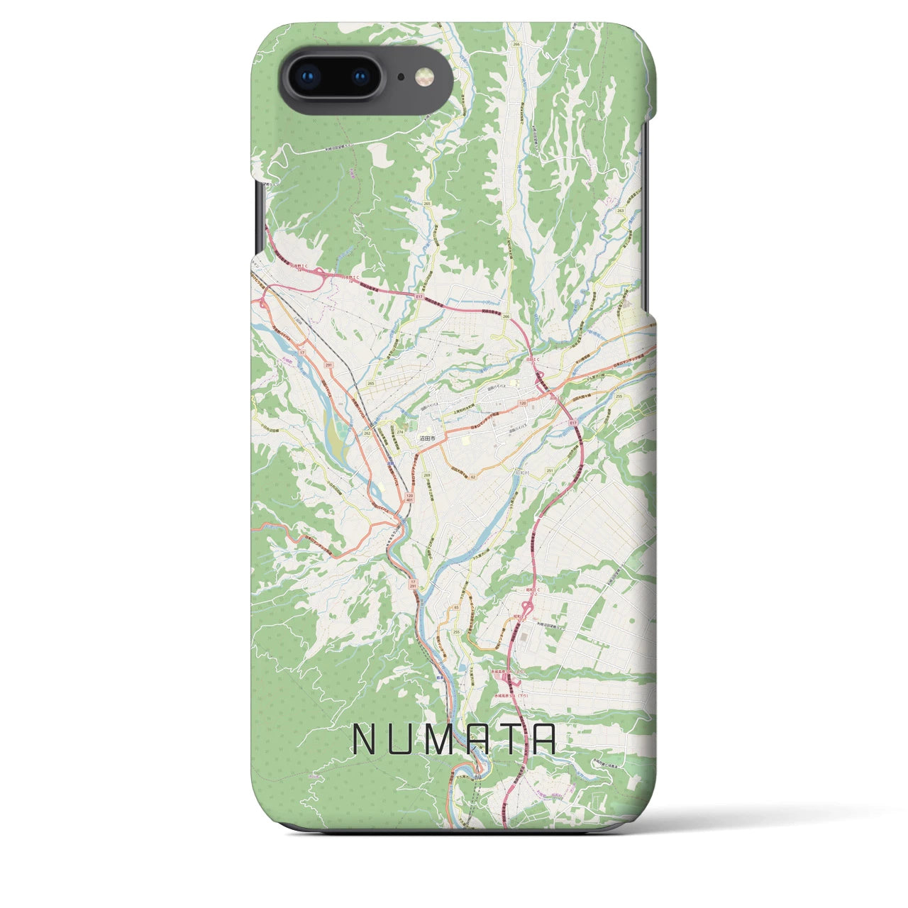 【沼田(群馬県)】地図柄iPhoneケース(バックカバータイプ)