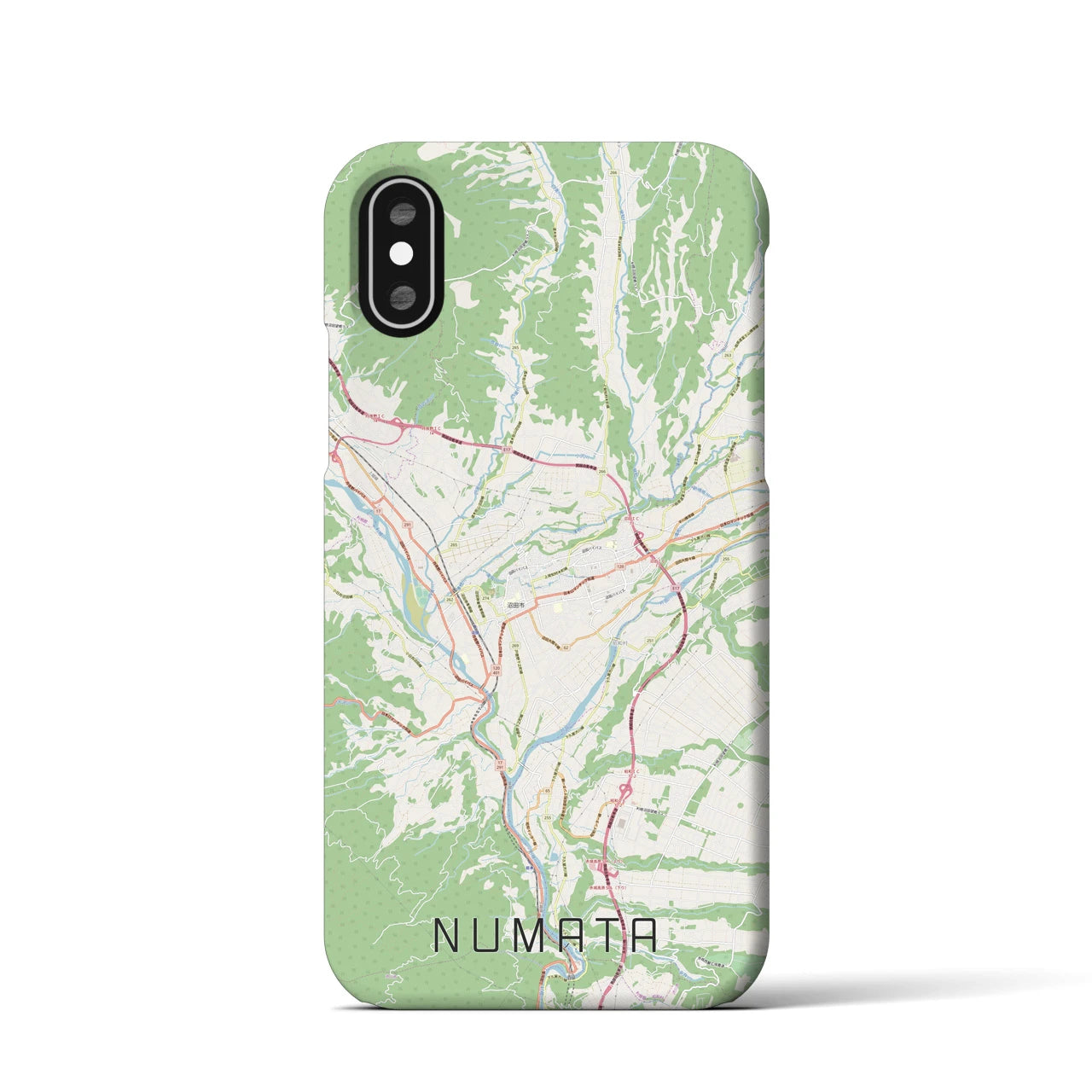 【沼田(群馬県)】地図柄iPhoneケース(バックカバータイプ)
