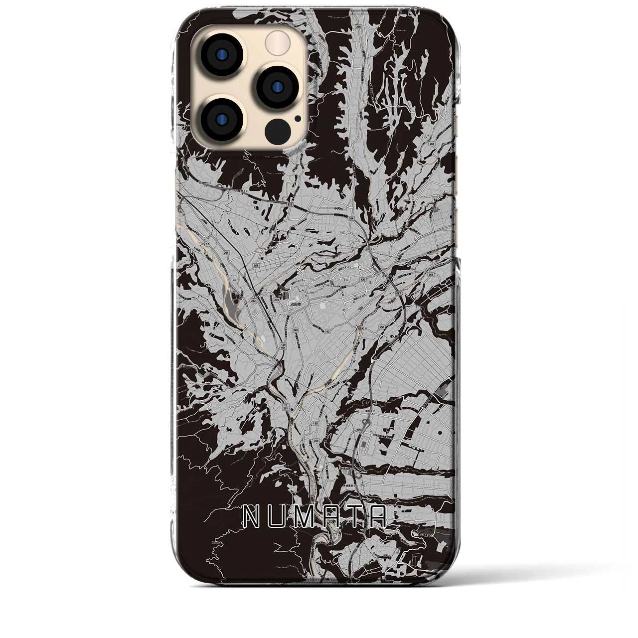 【沼田(群馬県)】地図柄iPhoneケース(クリアタイプ)