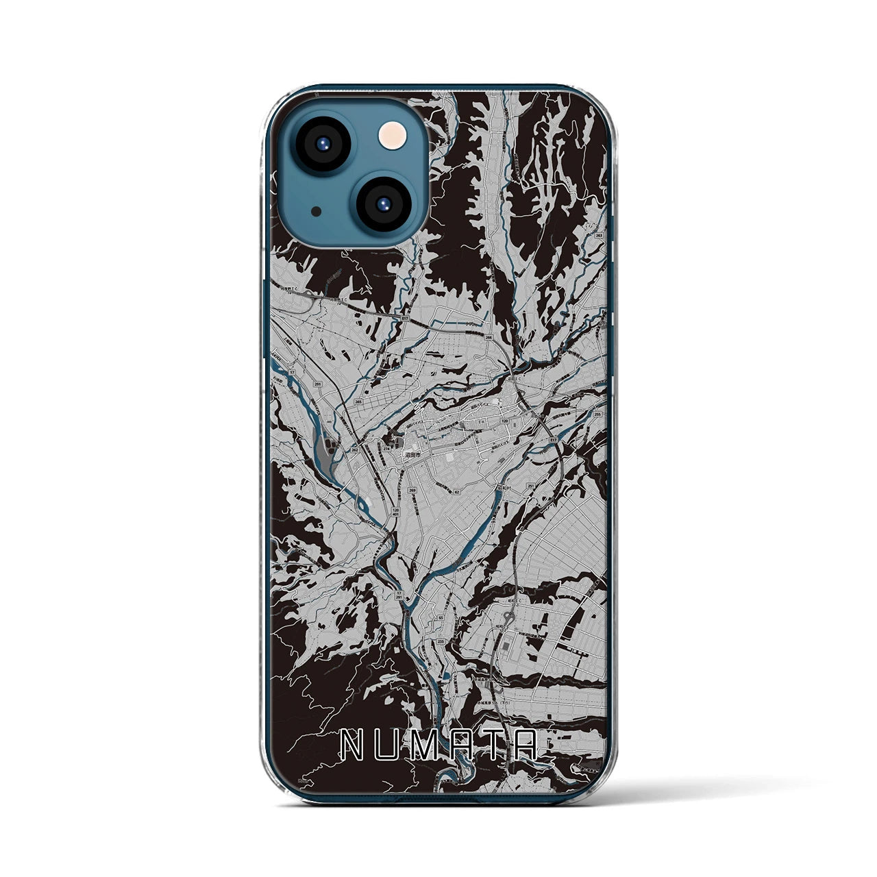 【沼田(群馬県)】地図柄iPhoneケース(クリアタイプ)