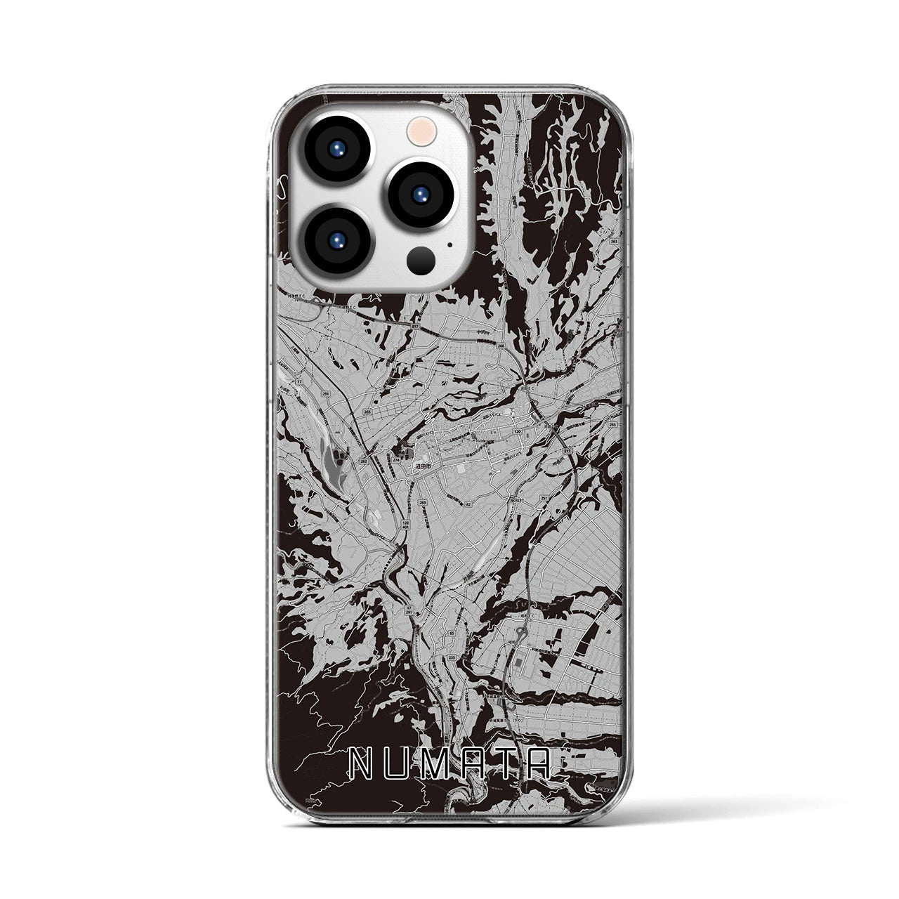 【沼田(群馬県)】地図柄iPhoneケース(クリアタイプ)