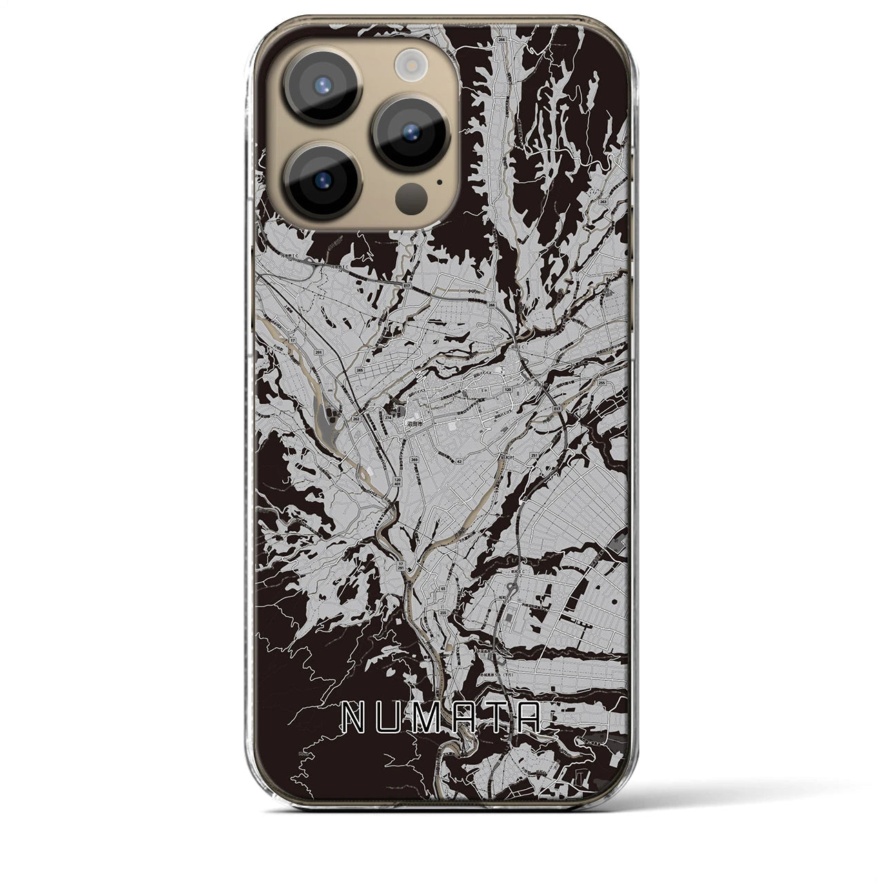 【沼田(群馬県)】地図柄iPhoneケース(クリアタイプ)