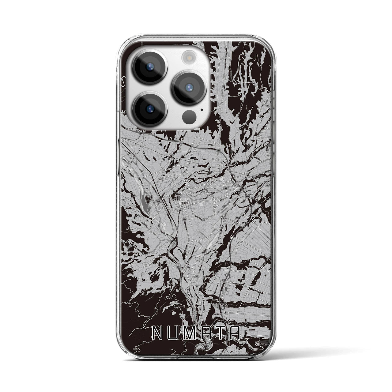 【沼田(群馬県)】地図柄iPhoneケース(クリアタイプ)