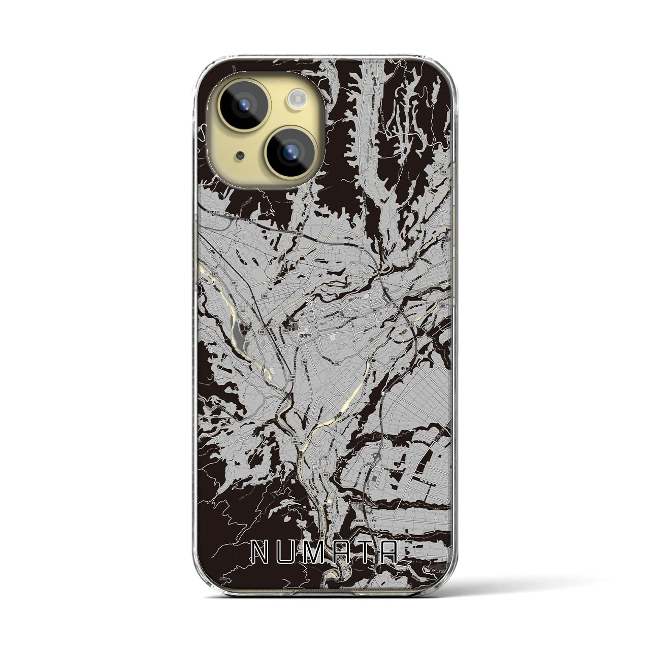 【沼田(群馬県)】地図柄iPhoneケース(クリアタイプ)