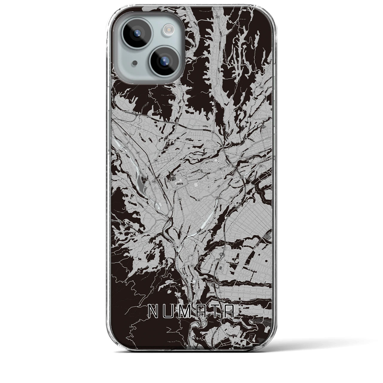 【沼田(群馬県)】地図柄iPhoneケース(クリアタイプ)