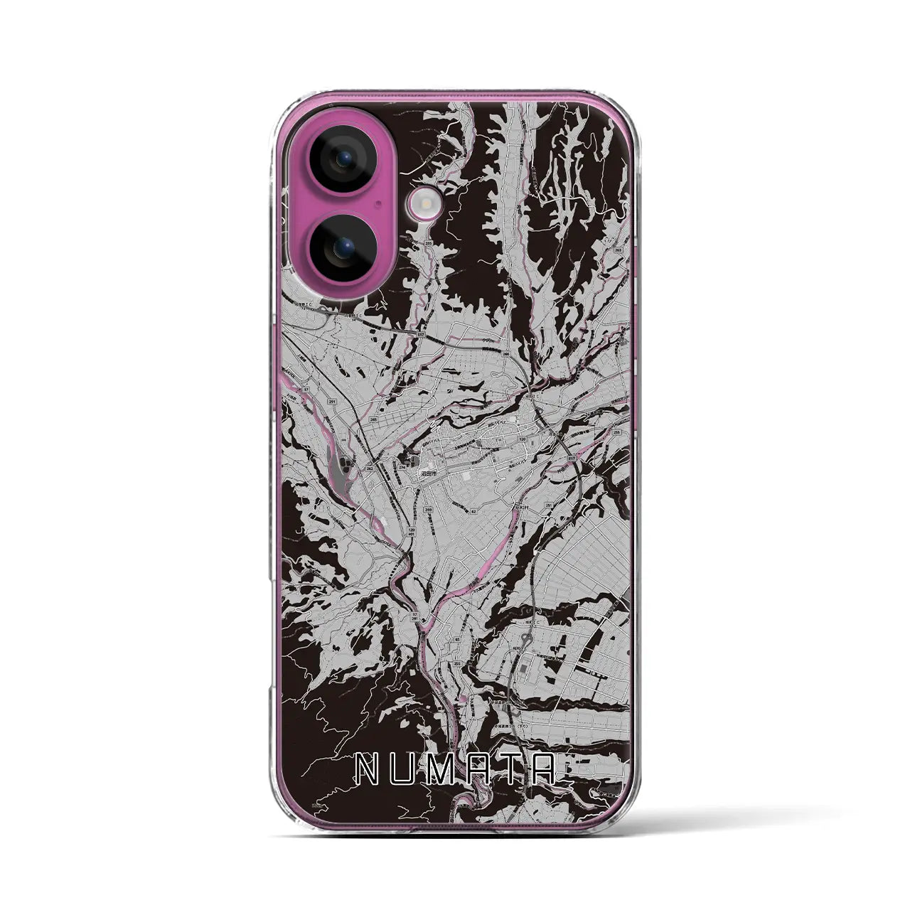 【沼田(群馬県)】地図柄iPhoneケース(クリアタイプ)