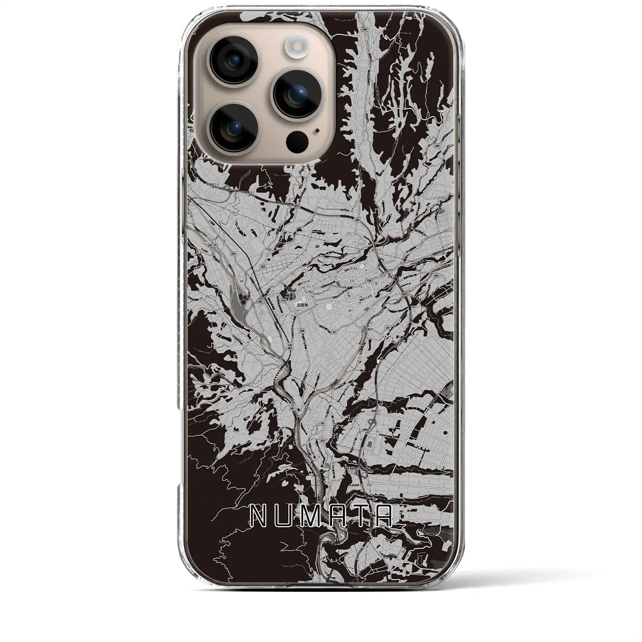 【沼田(群馬県)】地図柄iPhoneケース(クリアタイプ)