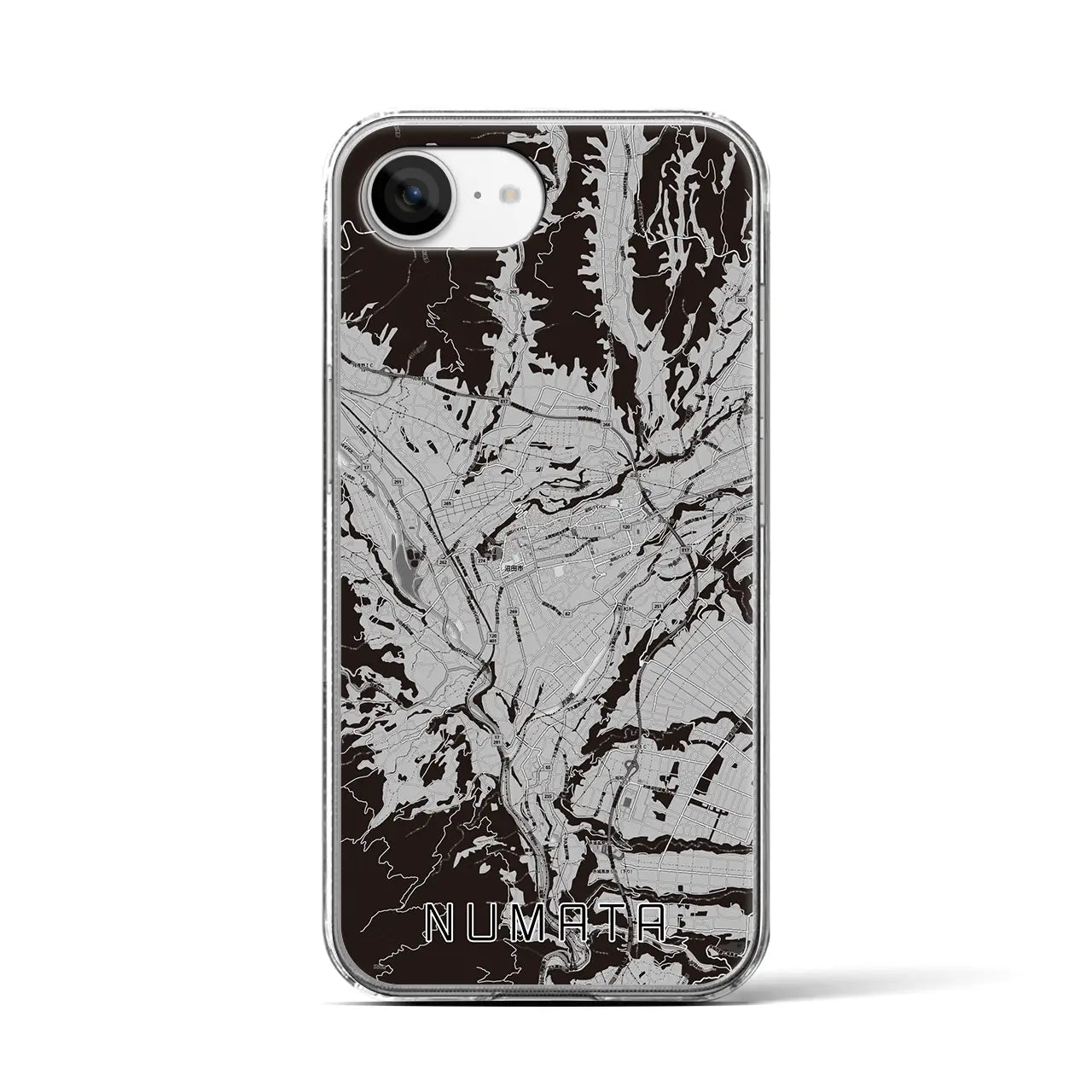 【沼田(群馬県)】地図柄iPhoneケース(クリアタイプ)