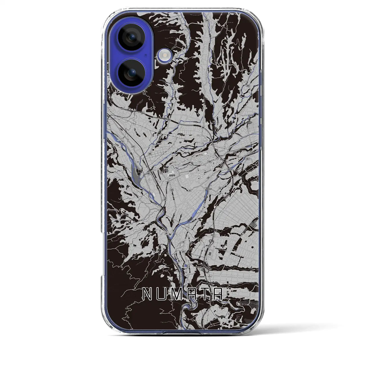 【沼田(群馬県)】地図柄iPhoneケース(クリアタイプ)