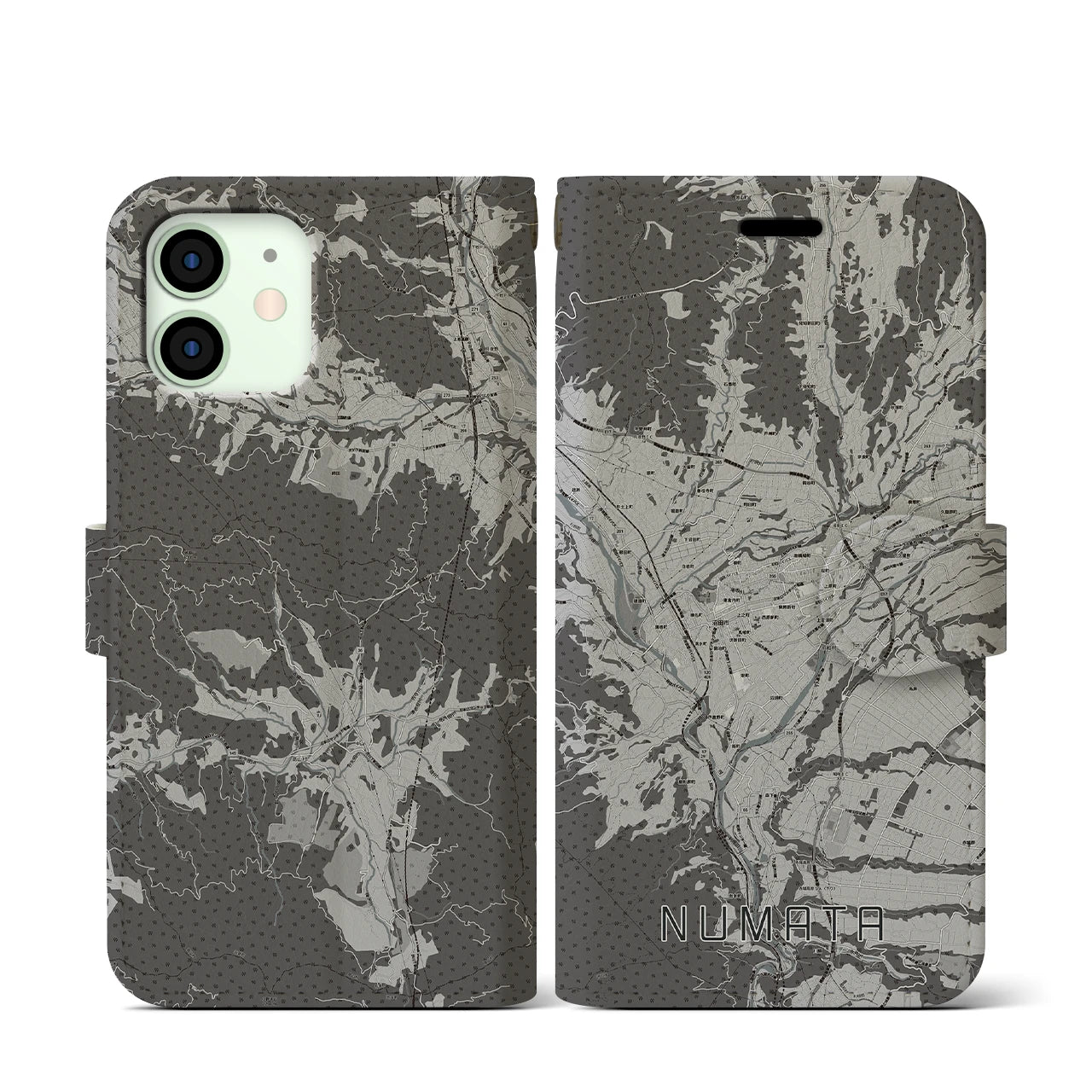 【沼田(群馬県)】地図柄iPhoneケース(手帳タイプ)