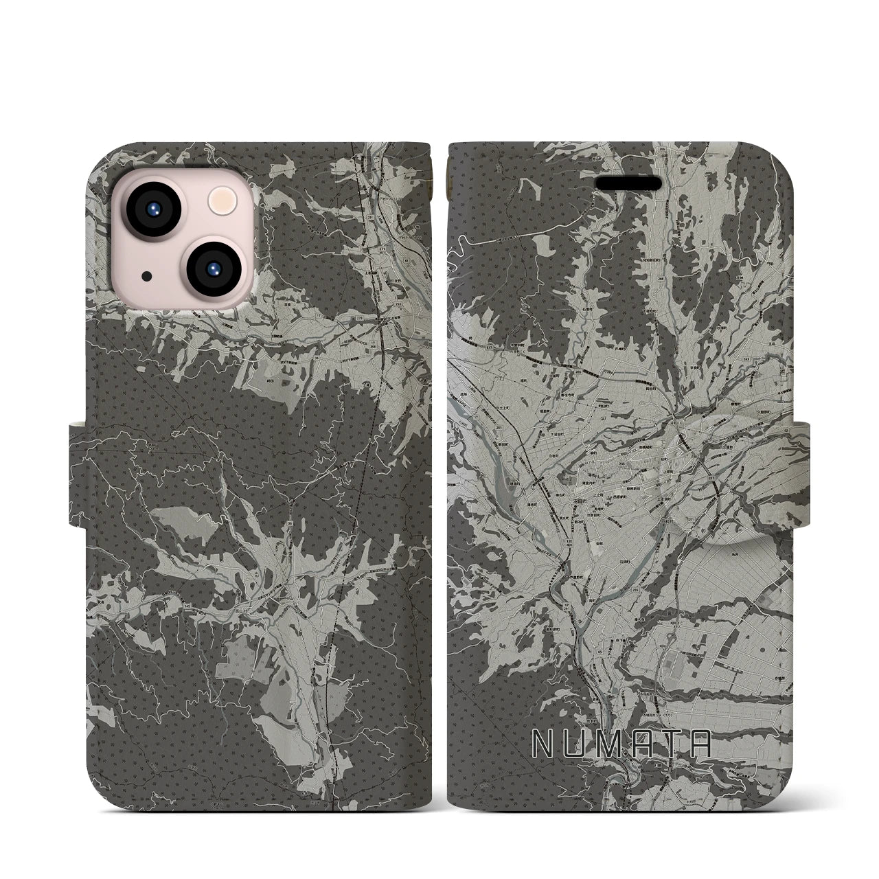 【沼田(群馬県)】地図柄iPhoneケース(手帳タイプ)