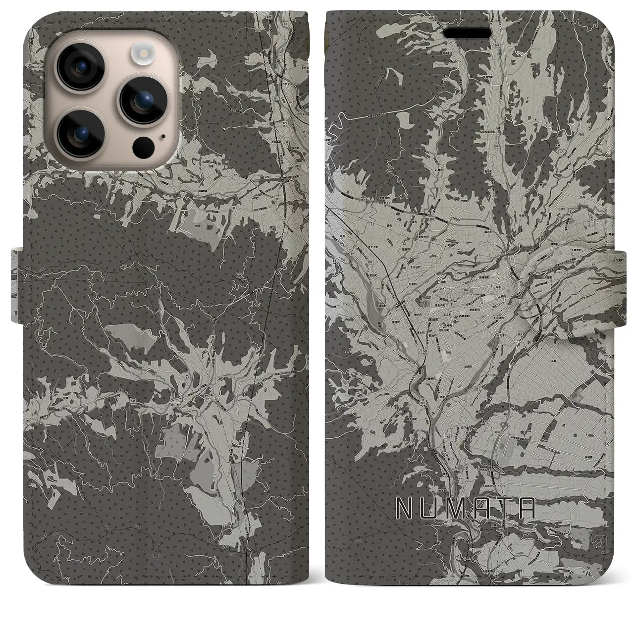 【沼田(群馬県)】地図柄iPhoneケース(手帳タイプ)