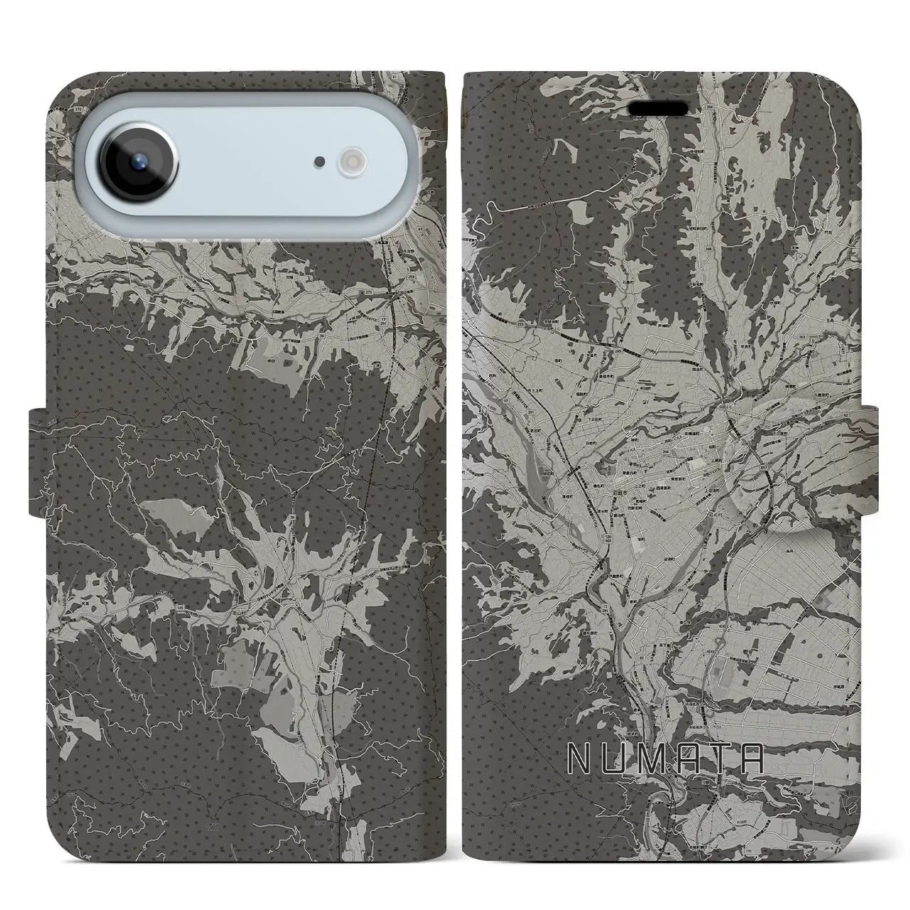 【沼田(群馬県)】地図柄iPhoneケース(手帳タイプ)