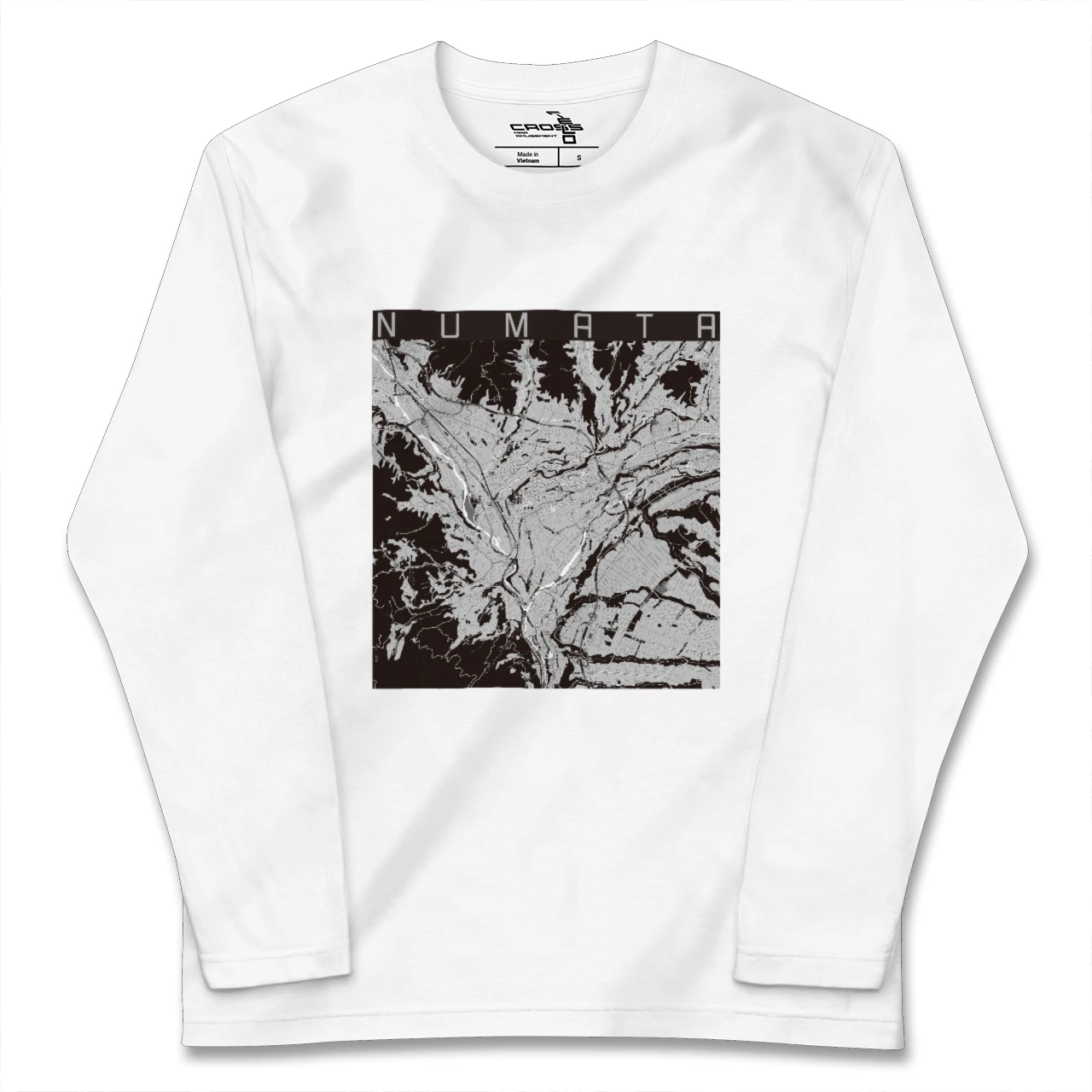 【沼田(群馬県)】地図柄ロングスリーブTシャツ