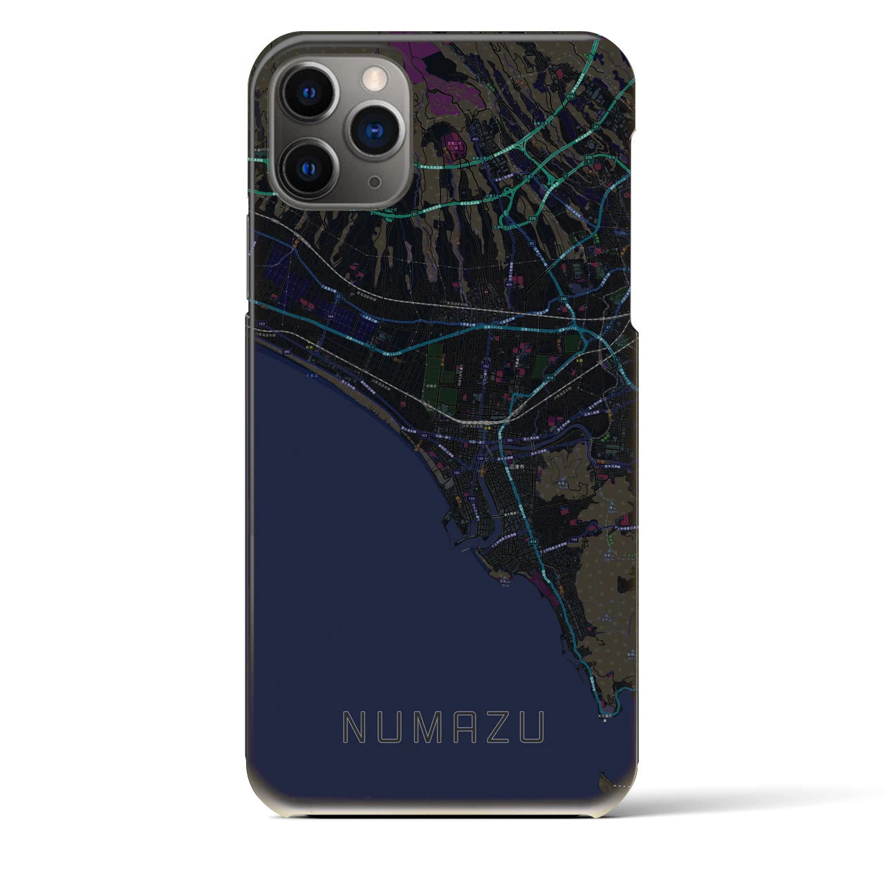 【沼津(静岡県)】地図柄iPhoneケース(バックカバータイプ)