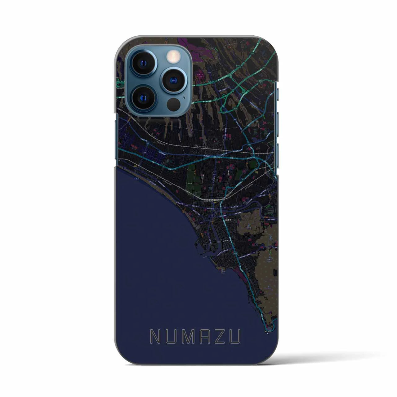 【沼津(静岡県)】地図柄iPhoneケース(バックカバータイプ)