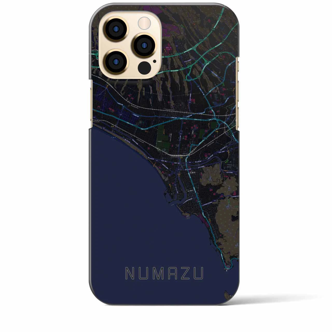 【沼津(静岡県)】地図柄iPhoneケース(バックカバータイプ)