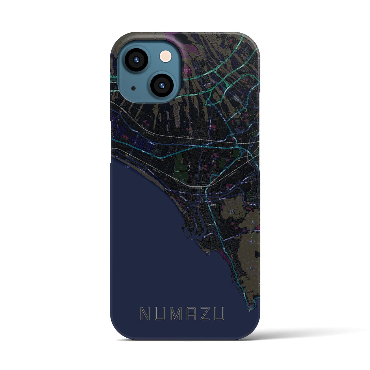 【沼津(静岡県)】地図柄iPhoneケース(バックカバータイプ)