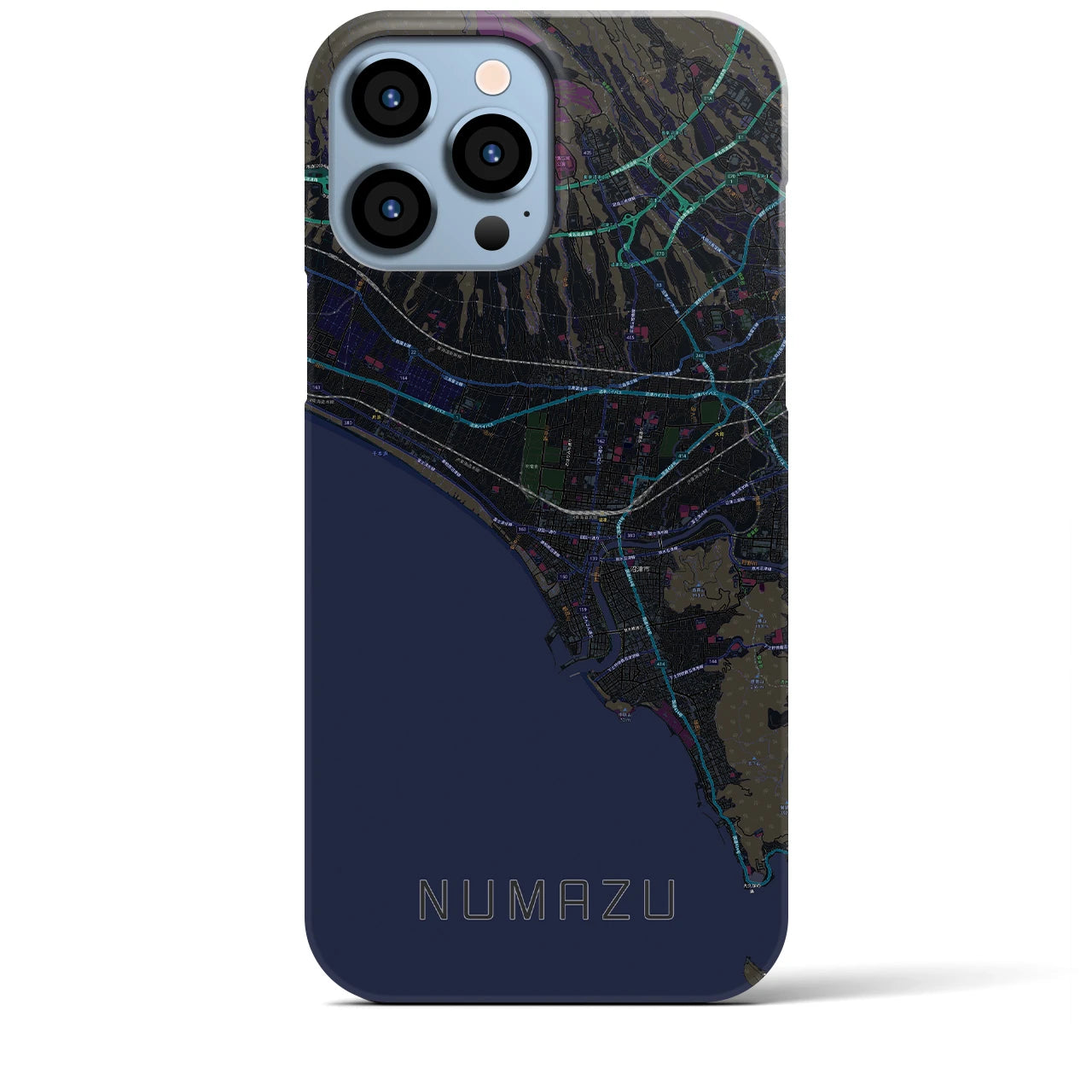 【沼津(静岡県)】地図柄iPhoneケース(バックカバータイプ)