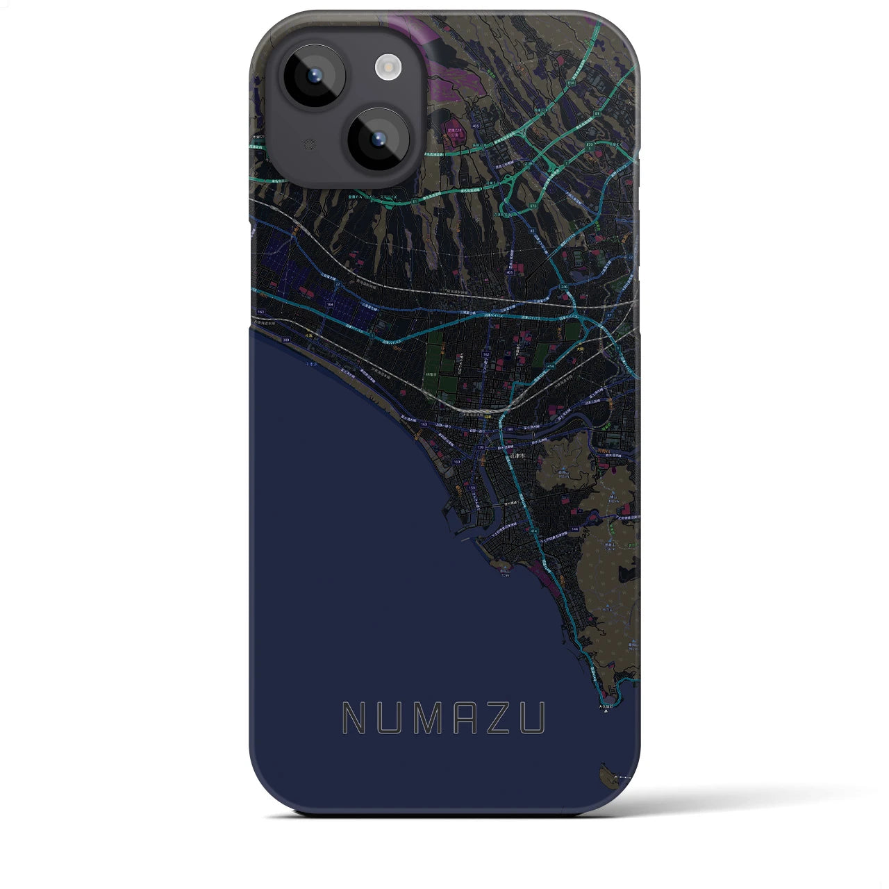 【沼津(静岡県)】地図柄iPhoneケース(バックカバータイプ)