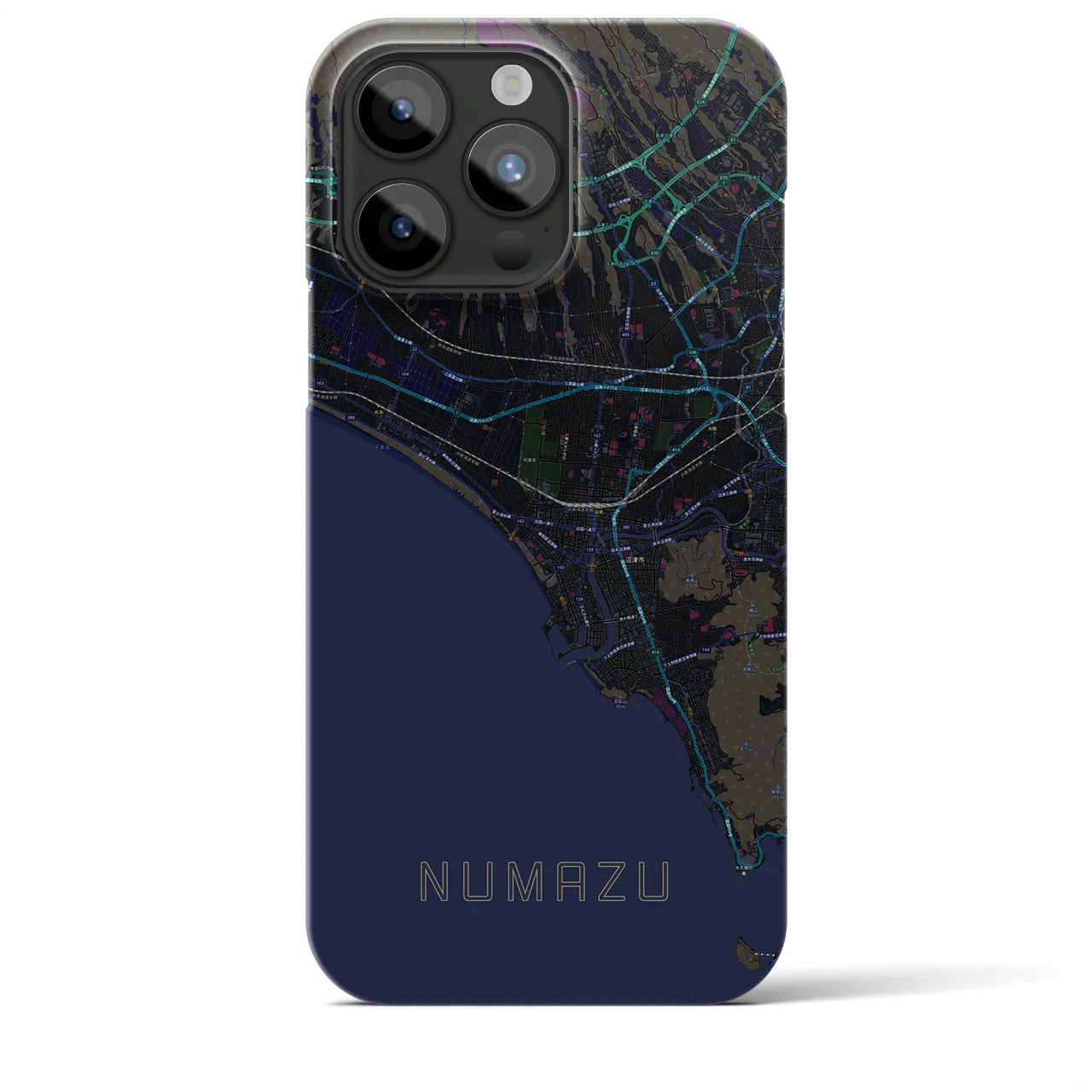 【沼津(静岡県)】地図柄iPhoneケース(バックカバータイプ)