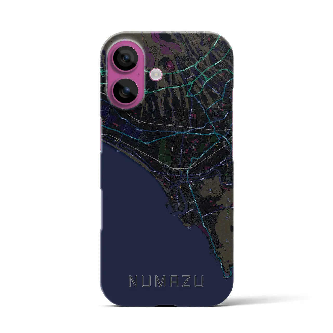 【沼津(静岡県)】地図柄iPhoneケース(バックカバータイプ)