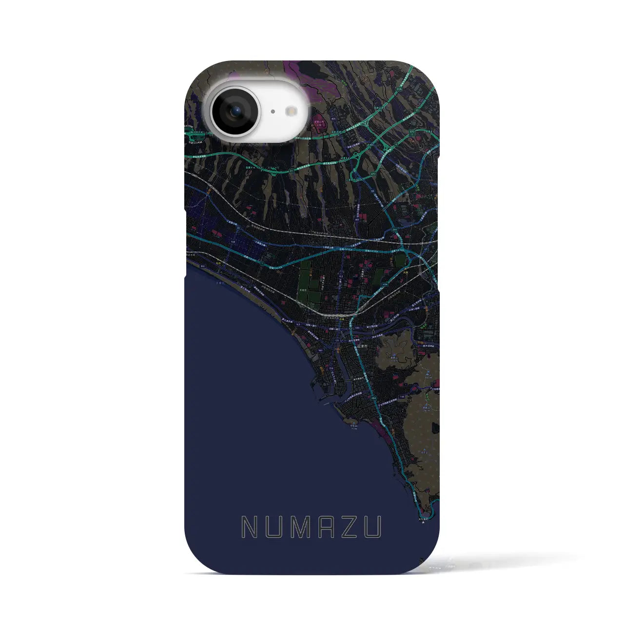 【沼津(静岡県)】地図柄iPhoneケース(バックカバータイプ)