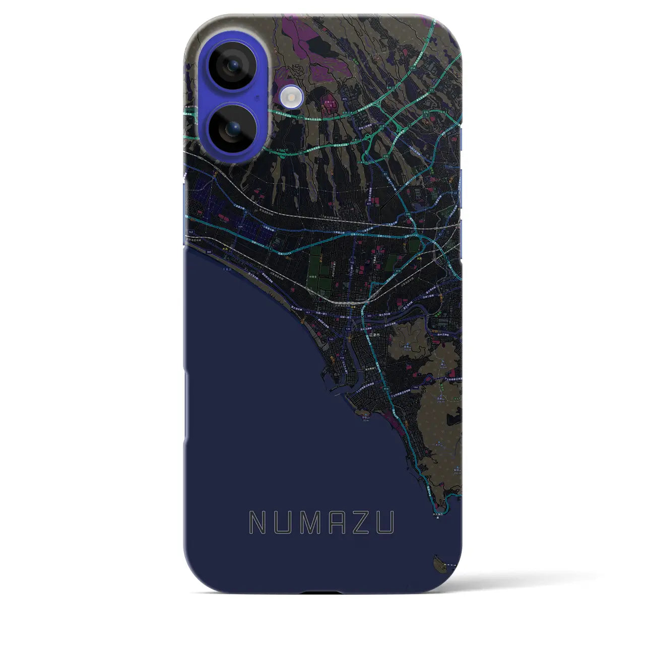 【沼津(静岡県)】地図柄iPhoneケース(バックカバータイプ)
