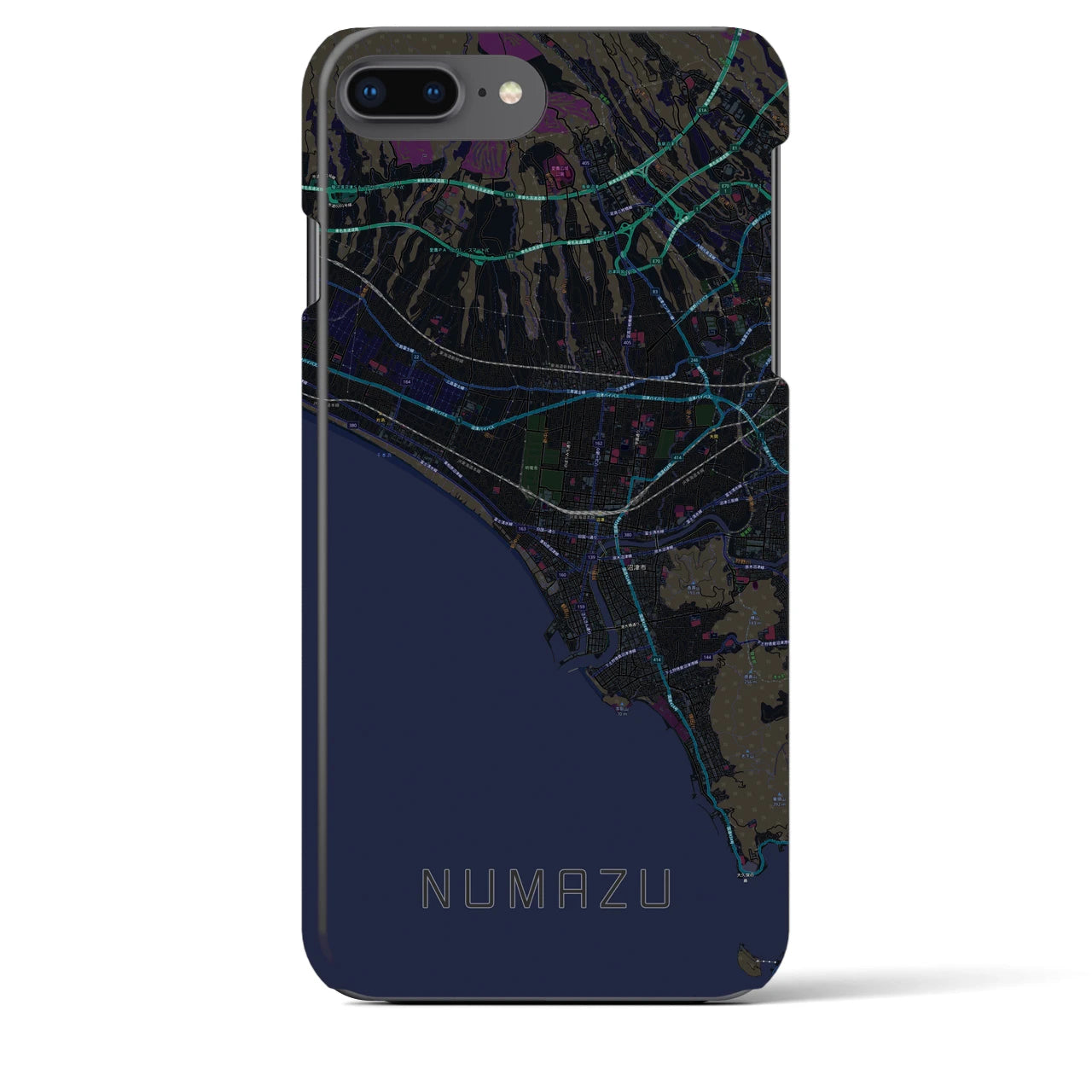 【沼津(静岡県)】地図柄iPhoneケース(バックカバータイプ)