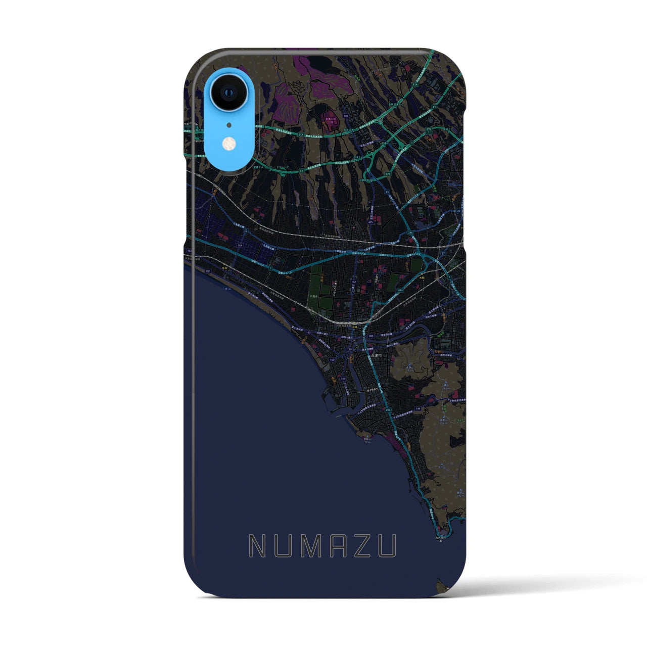 【沼津(静岡県)】地図柄iPhoneケース(バックカバータイプ)