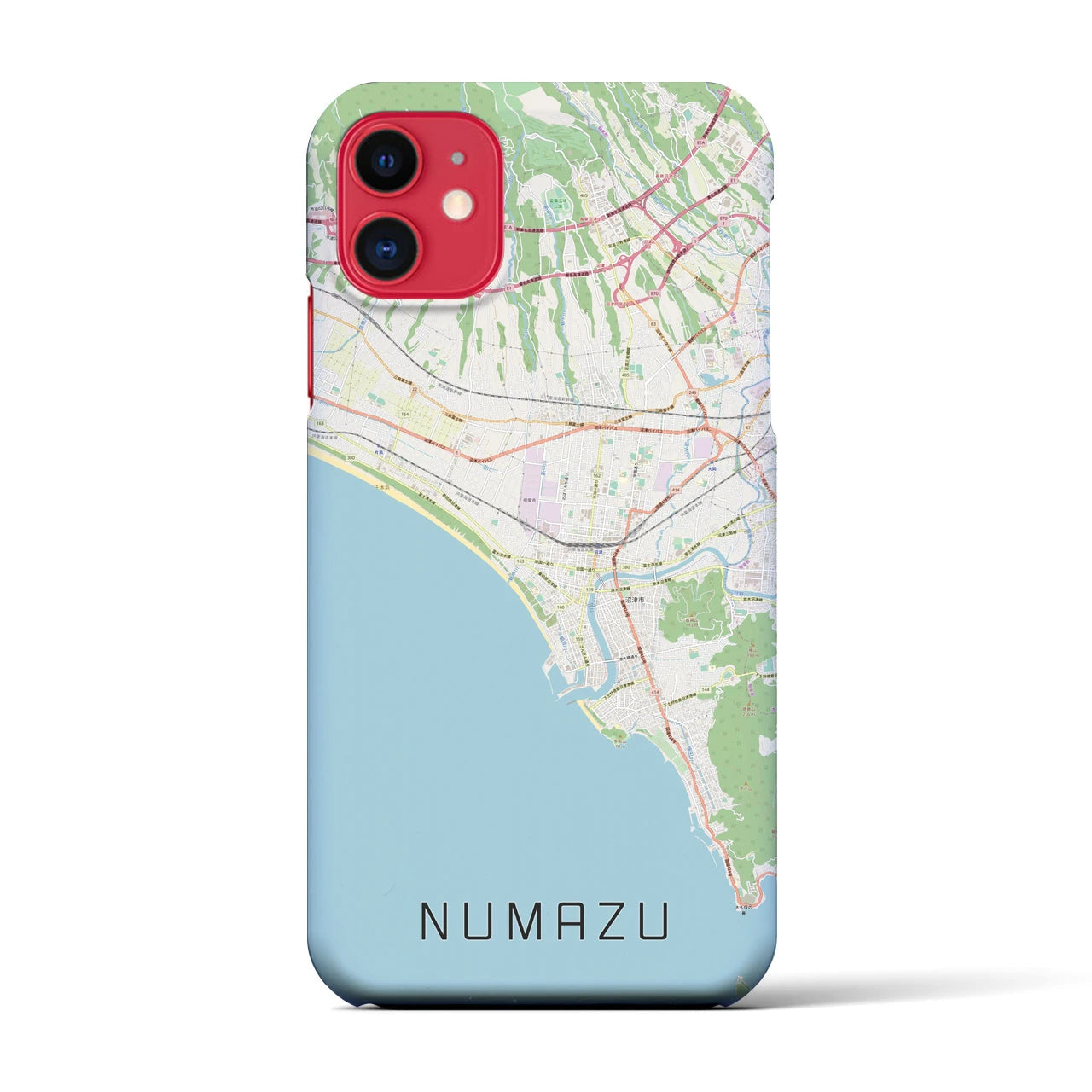 【沼津(静岡県)】地図柄iPhoneケース(バックカバータイプ)