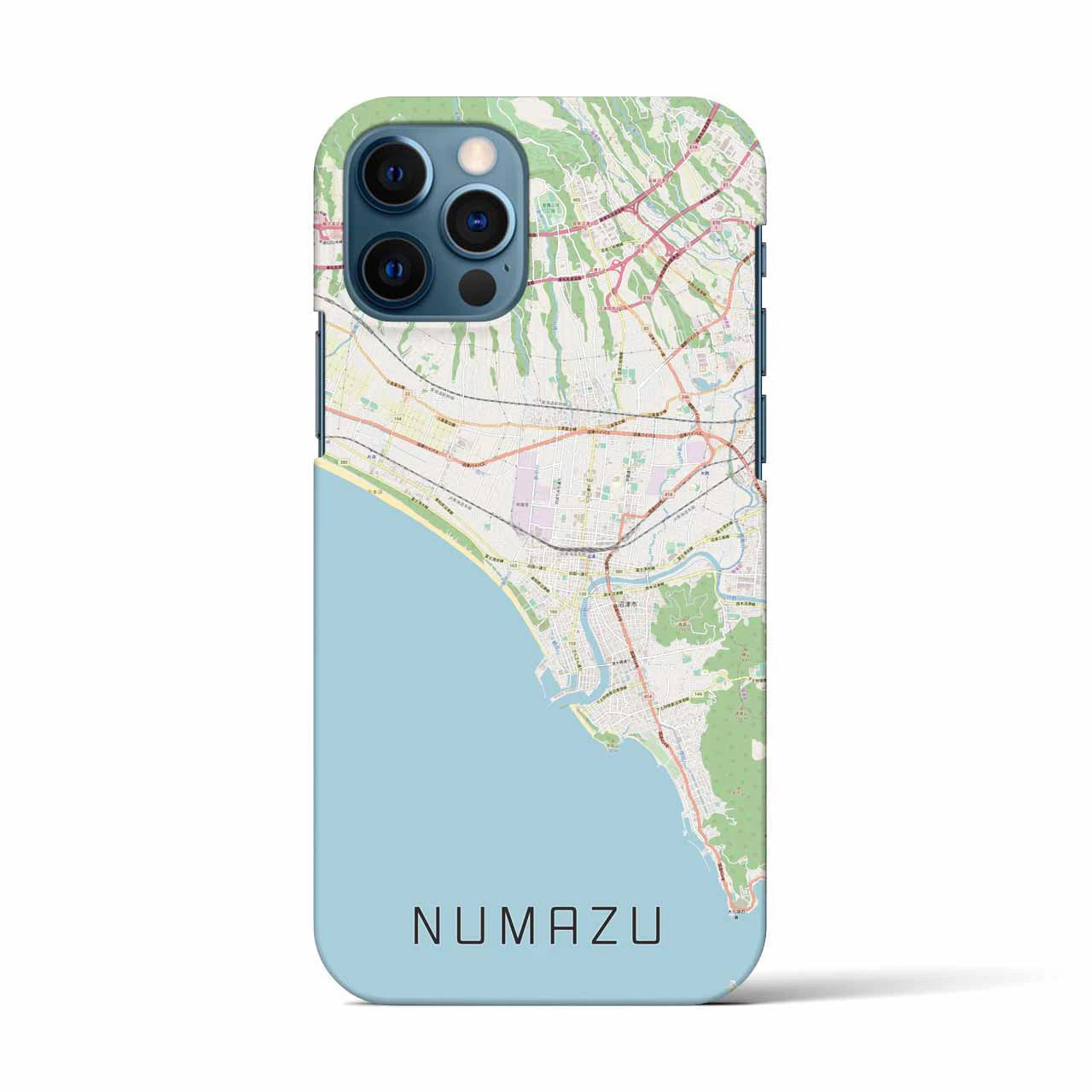 【沼津(静岡県)】地図柄iPhoneケース(バックカバータイプ)