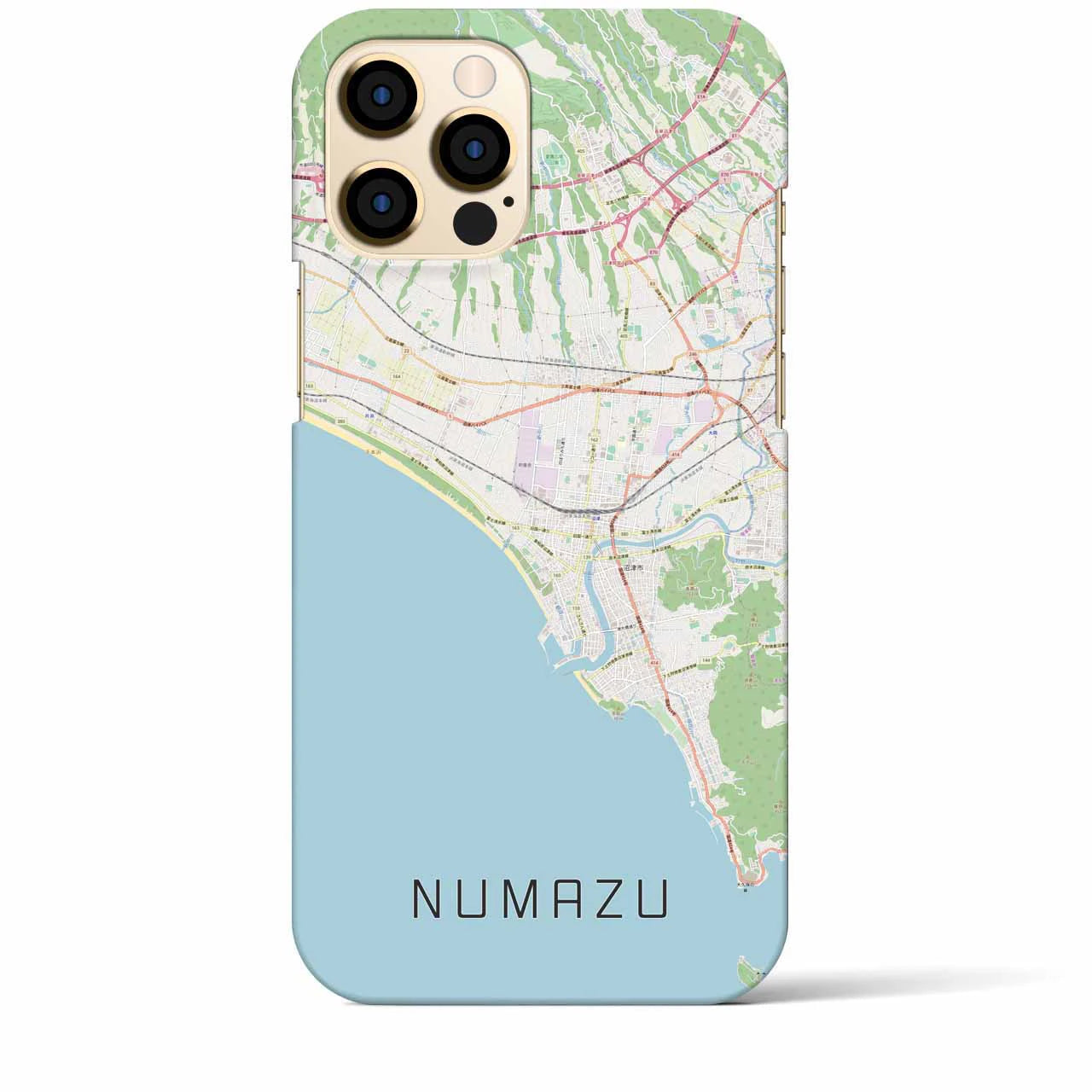 【沼津(静岡県)】地図柄iPhoneケース(バックカバータイプ)