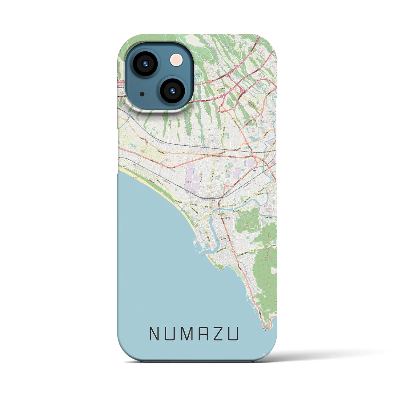 【沼津(静岡県)】地図柄iPhoneケース(バックカバータイプ)